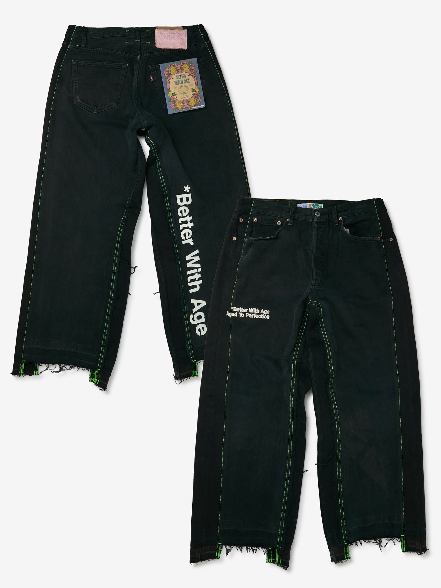Monroe Triple-Wide Denim Trouser (Black)
