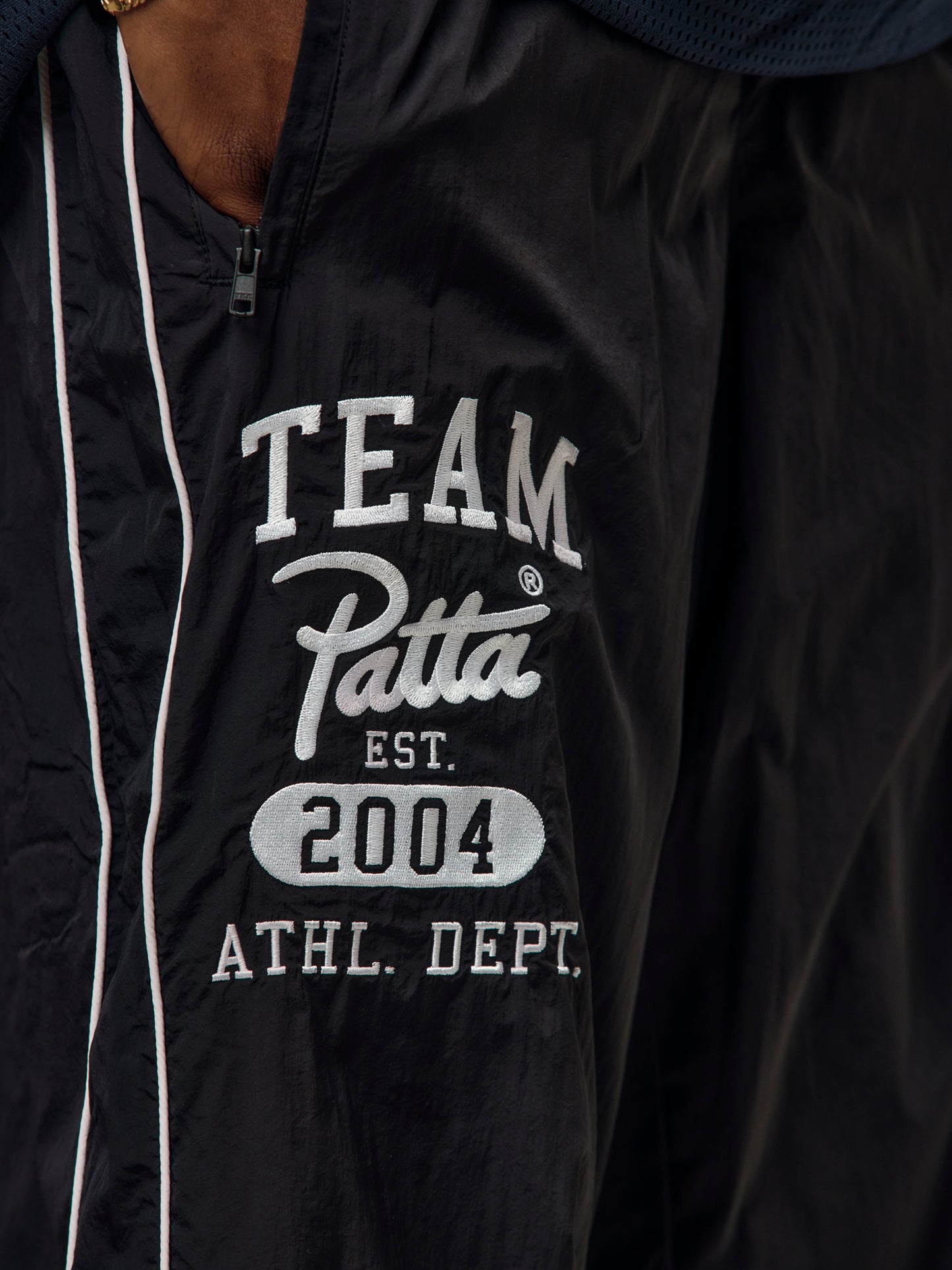 Patta Athletic Nylon Track Pants (Black)