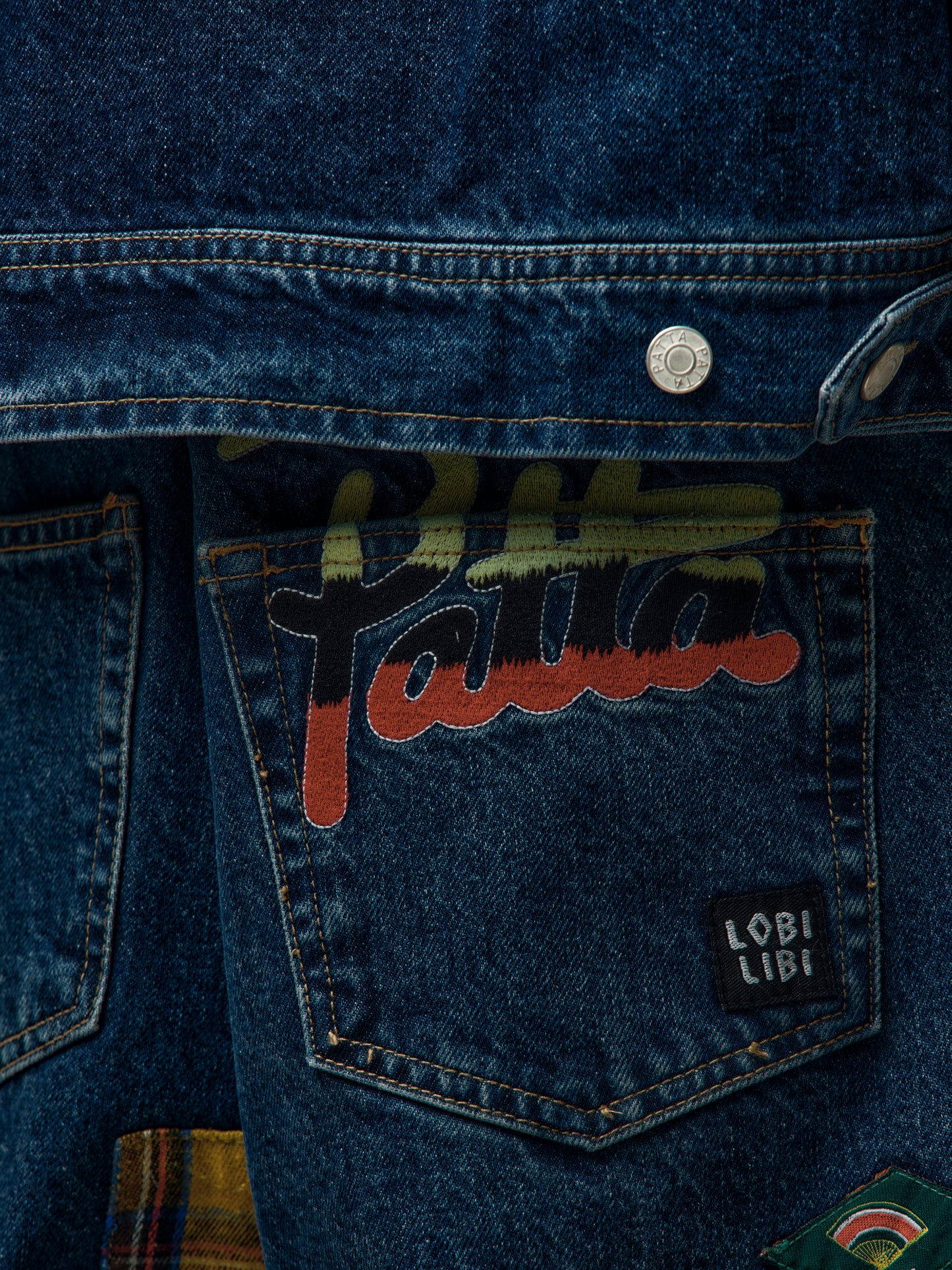 Patta Whole Lotta Labels Denim Pants (Light Blue Denim)