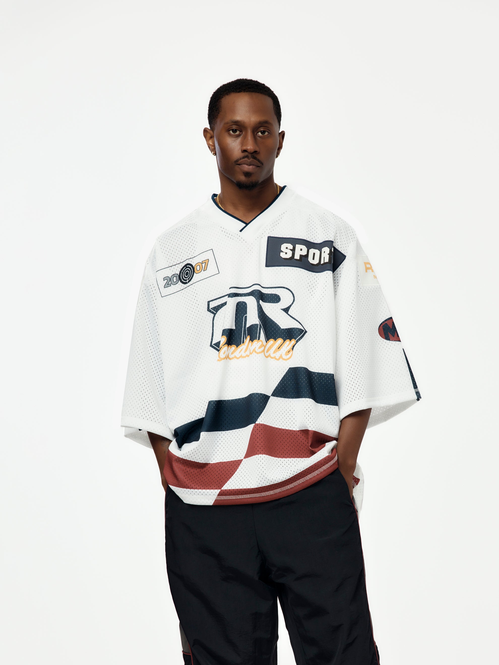 Martine Rose Oversized Hockey Top (White) - UNION LOS ANGELES