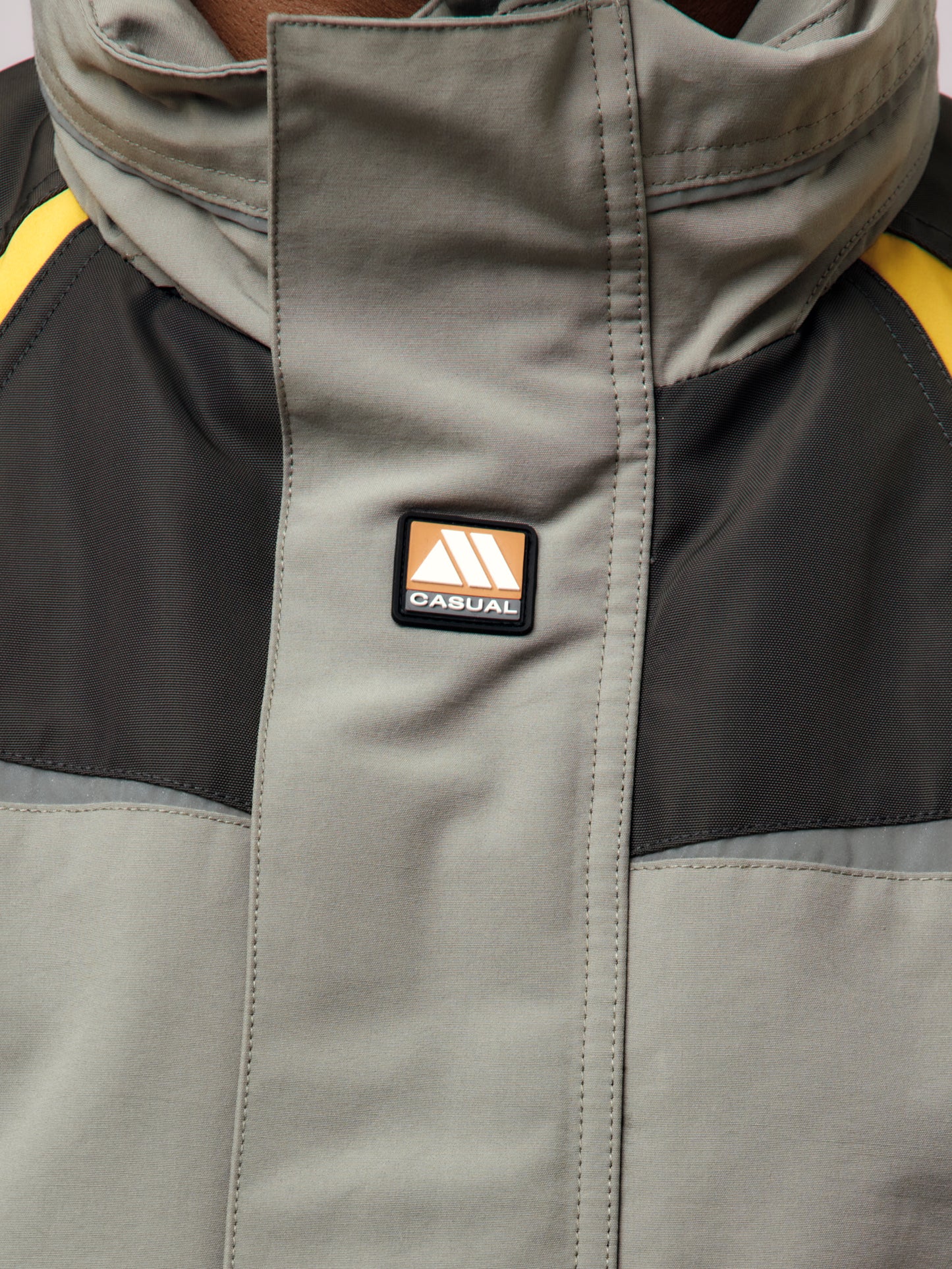 Shrunken Sports Jacket (Grey-Yellow)