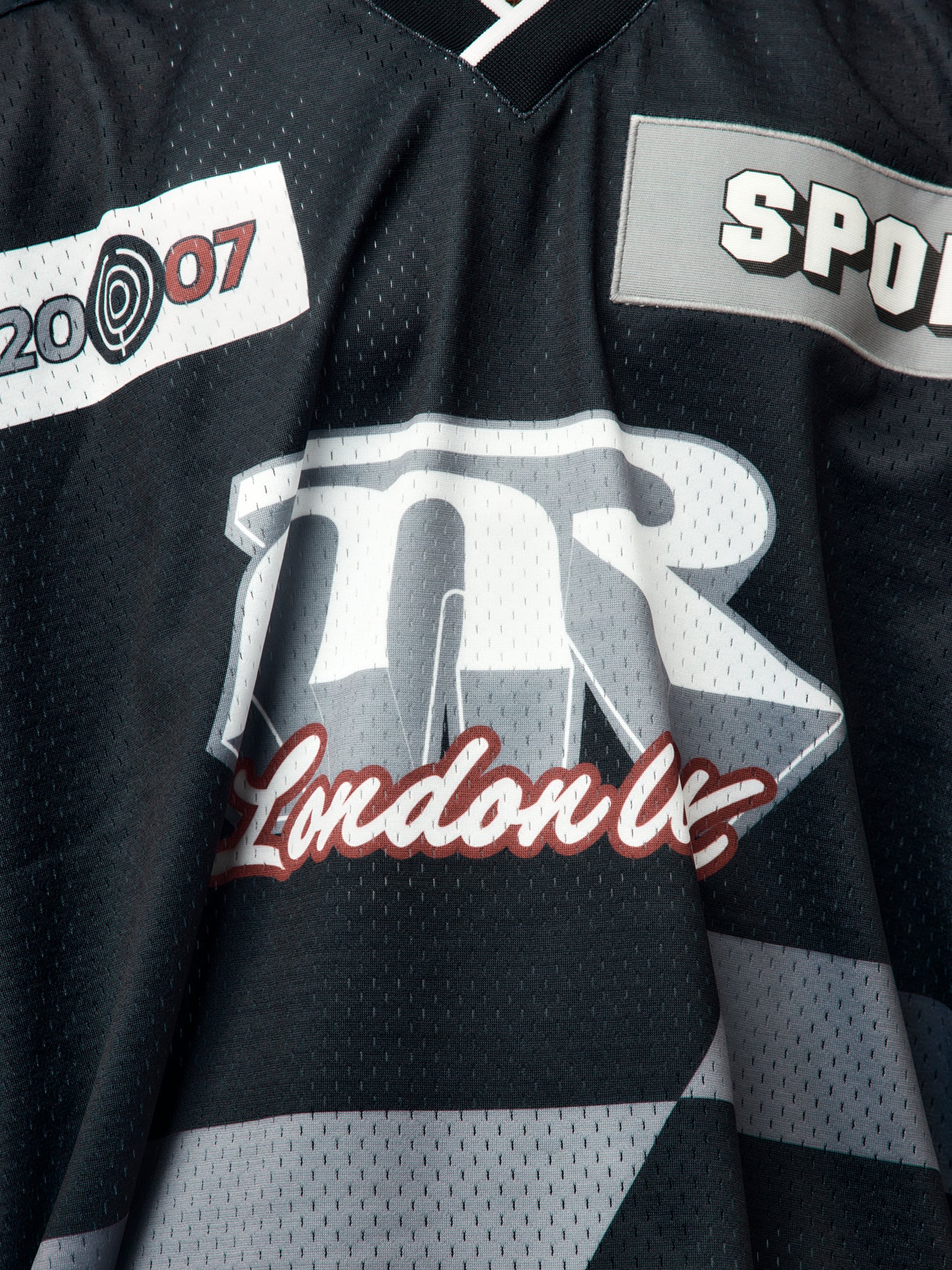 Oversized Hockey Top (Black And Grey)