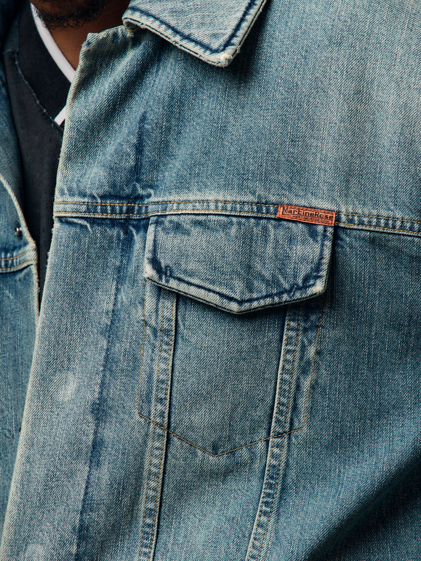 Padded Denim Jacket (Blue)