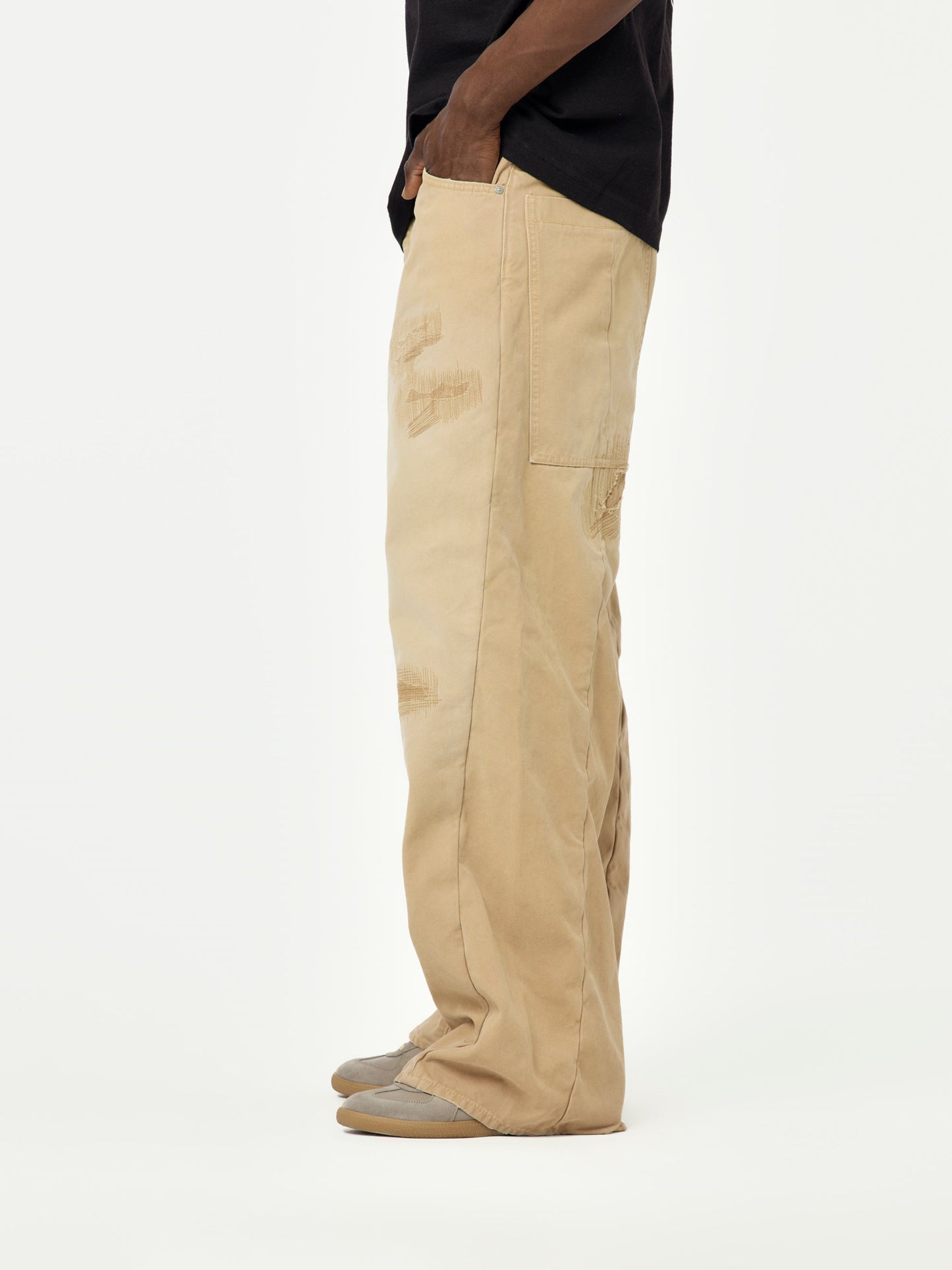 DESTROY + REPAIR CANVAS WIDE LEG 5 PKT (Khaki)