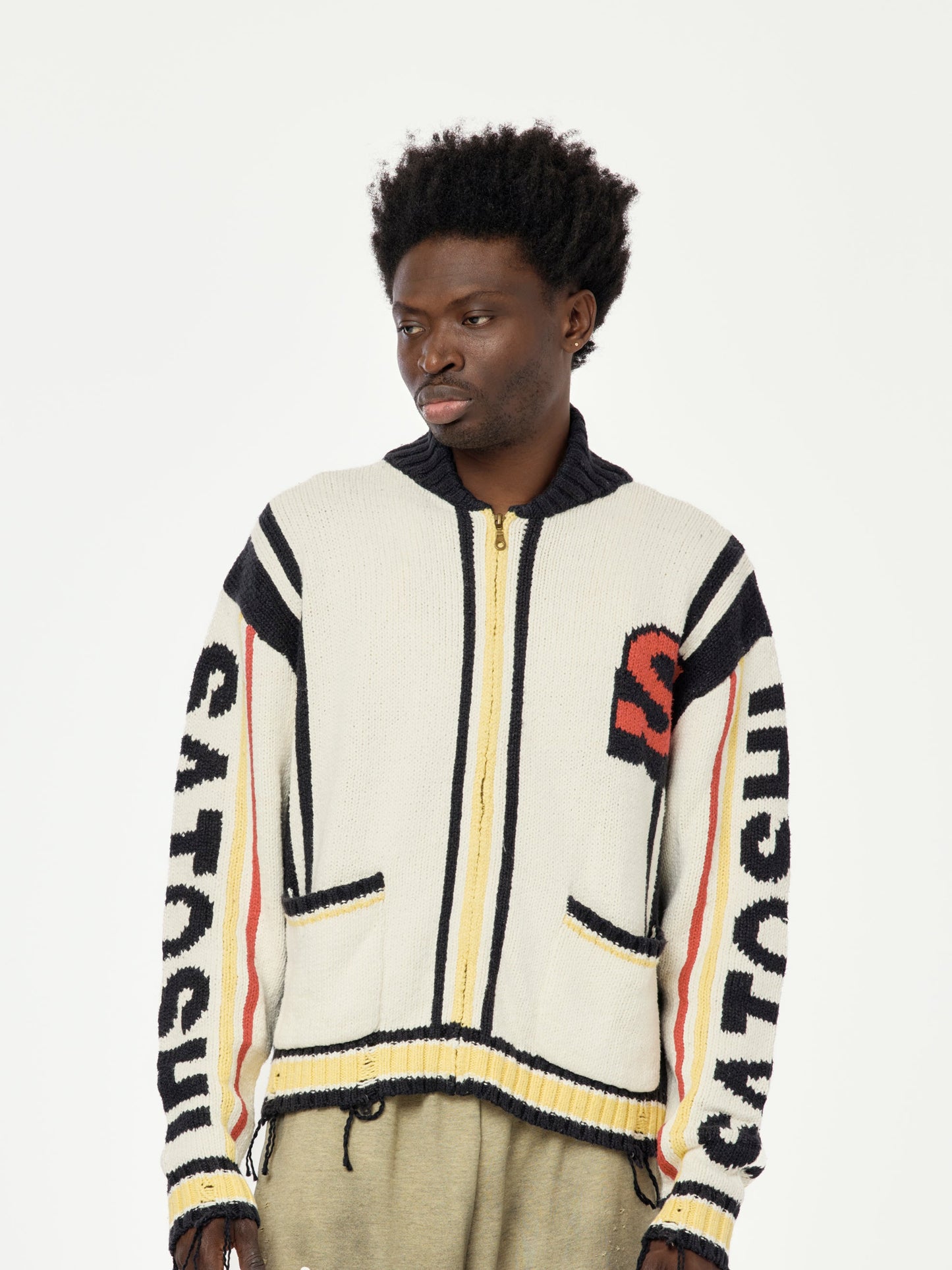 MEMORY VARSITY CARDIGAN (White)