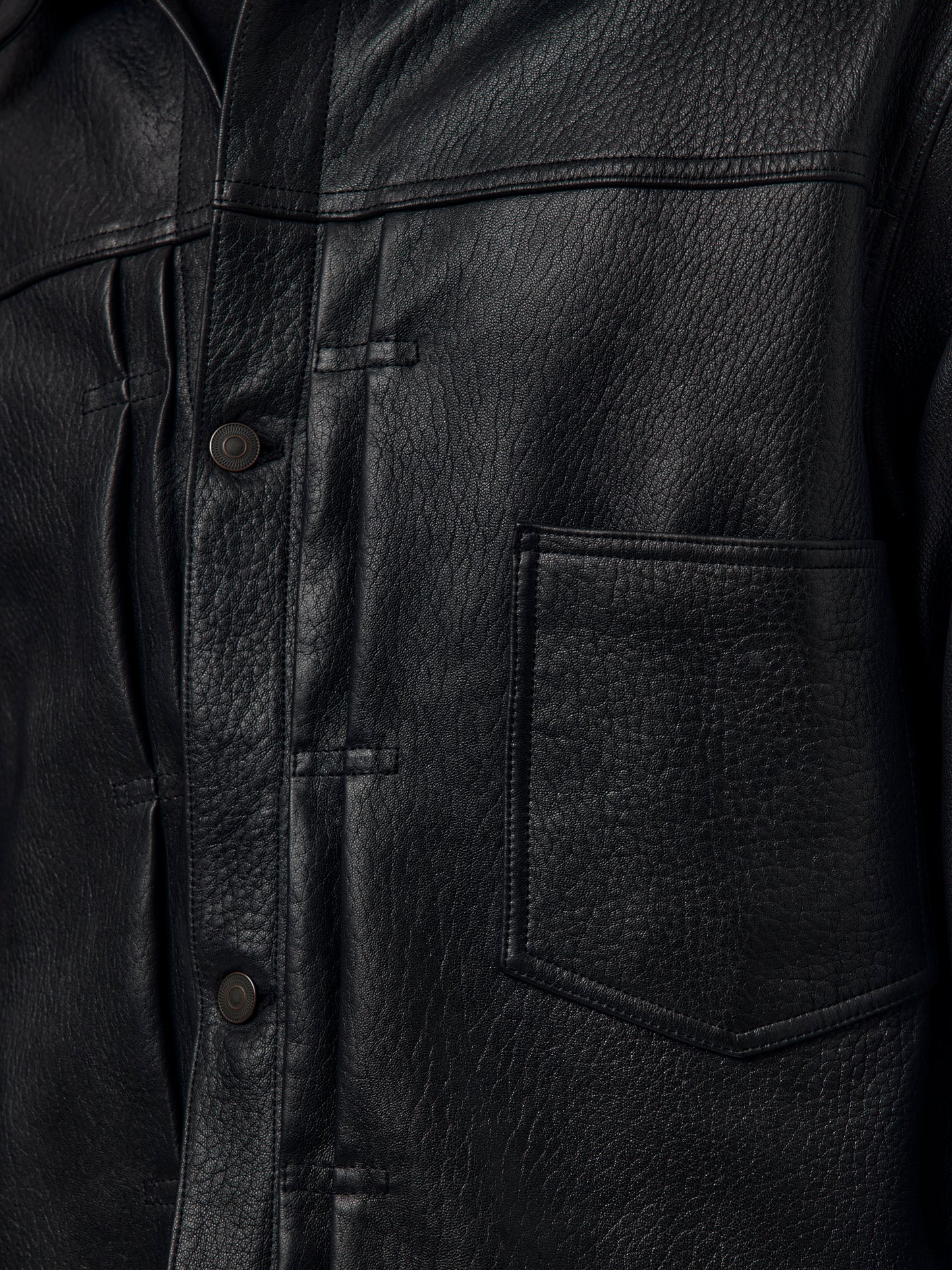 A.PRESSE x Union 1st Type Leather Jacket (Black)