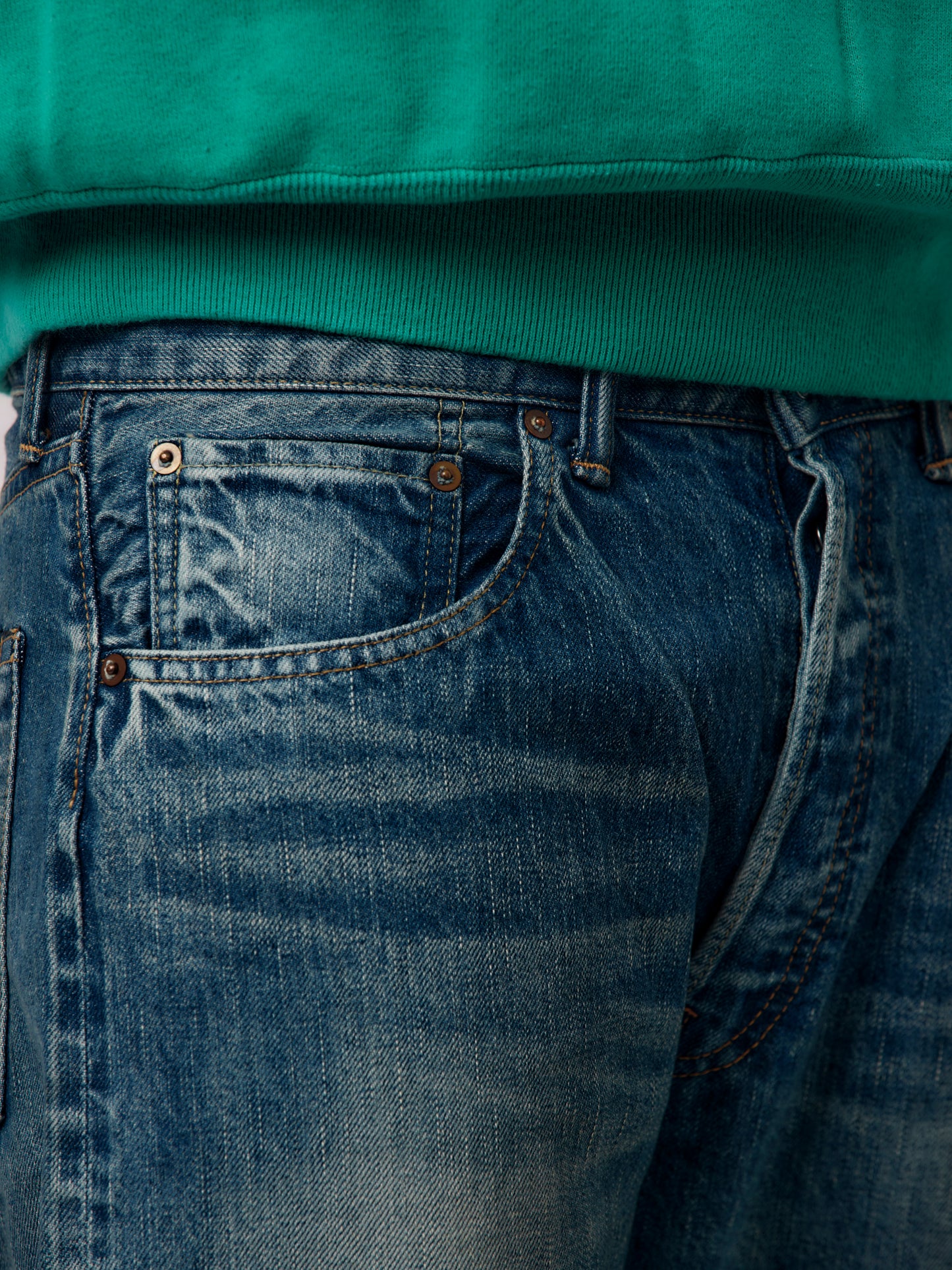 No.22 Washed Wide Denim Pants (INDG 1) SIS