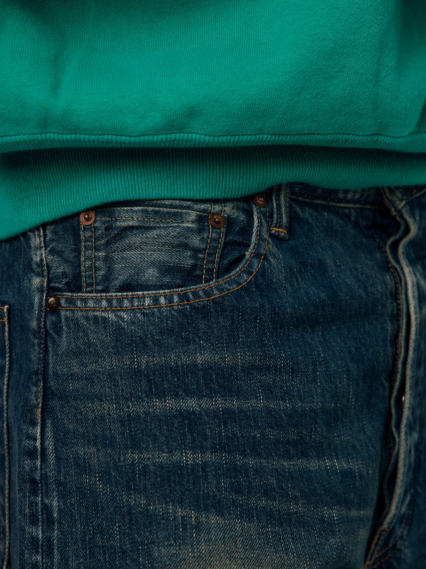 Washed Denim Wide Pants(Indigo) SIS