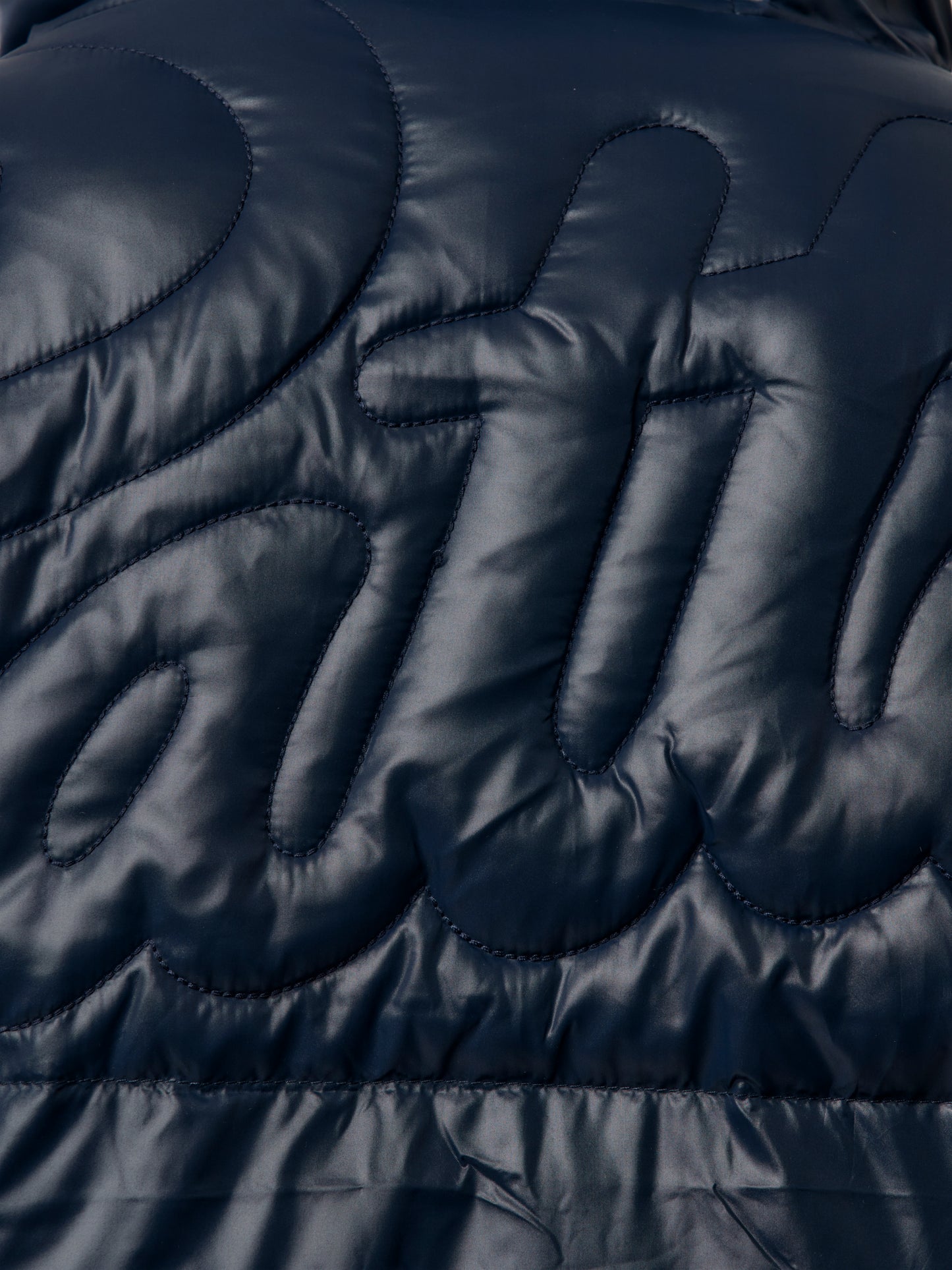 Patta Quilted Script Logo Puffer Jacket (Parisian Night)