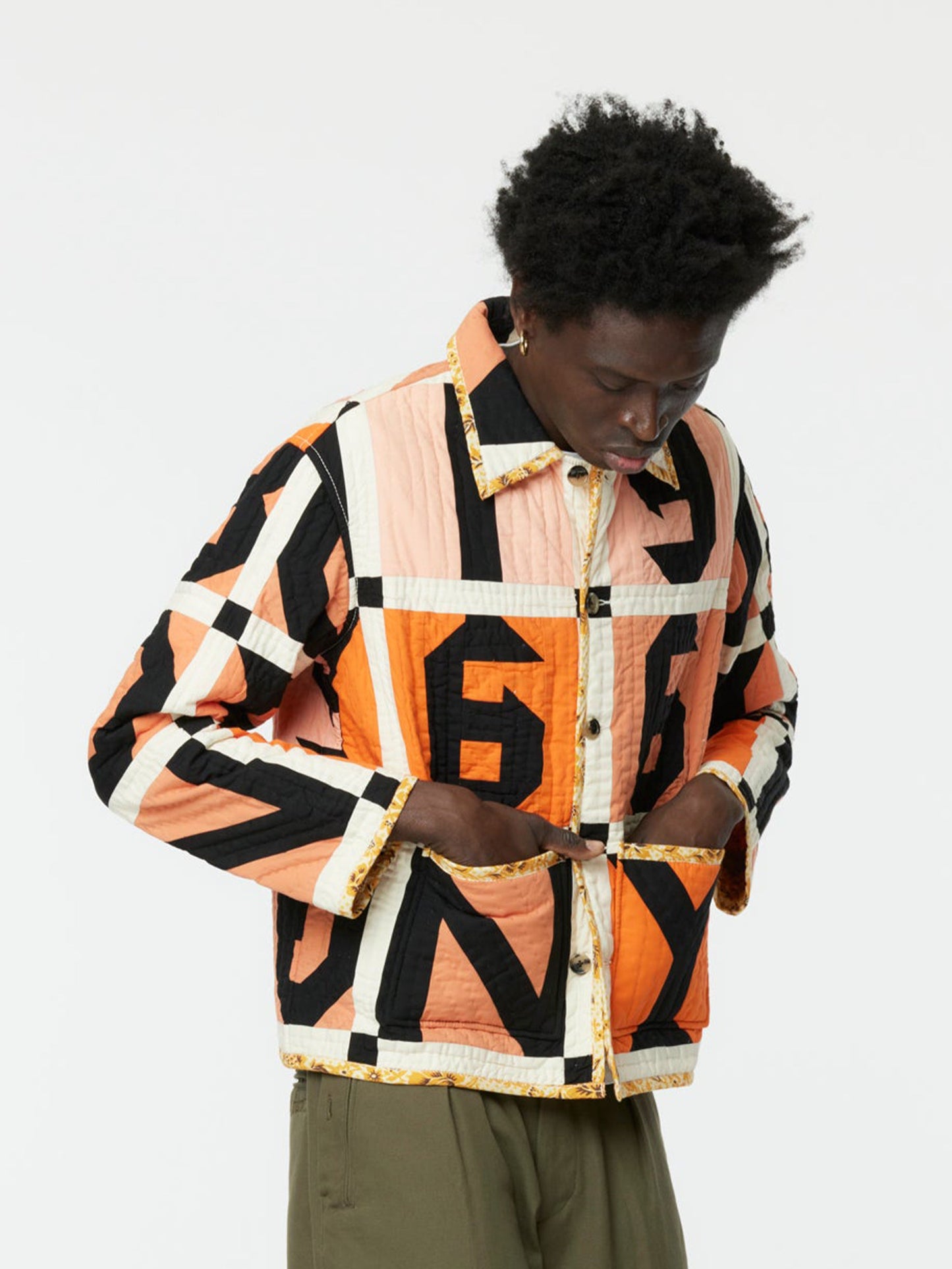 LETTER BLOCK QUILT JACKET