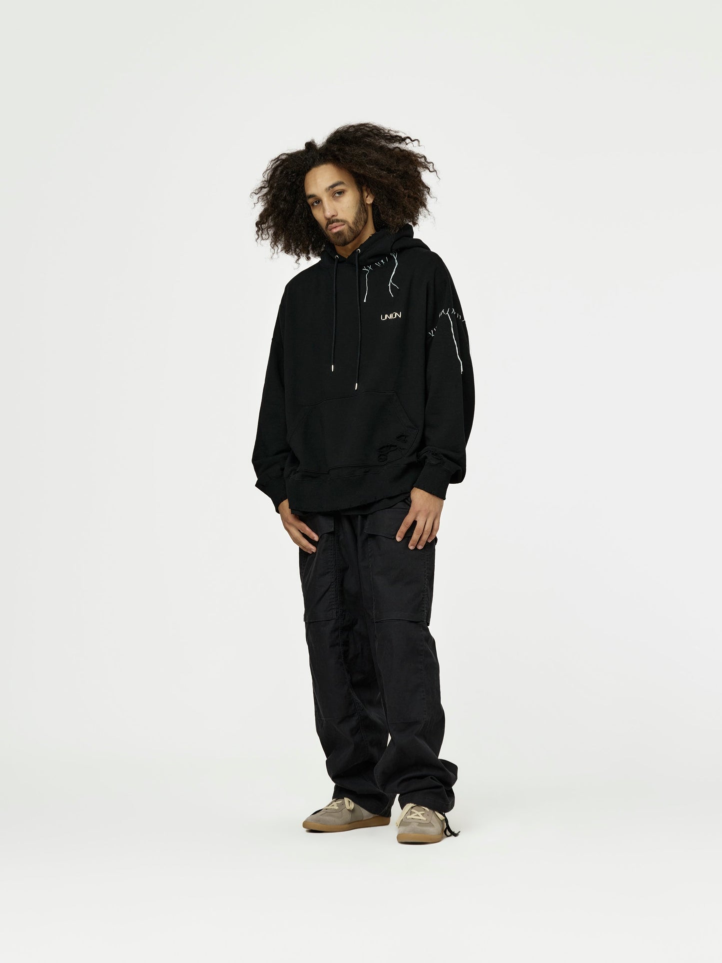Union Looping Damage Hoody (Black)