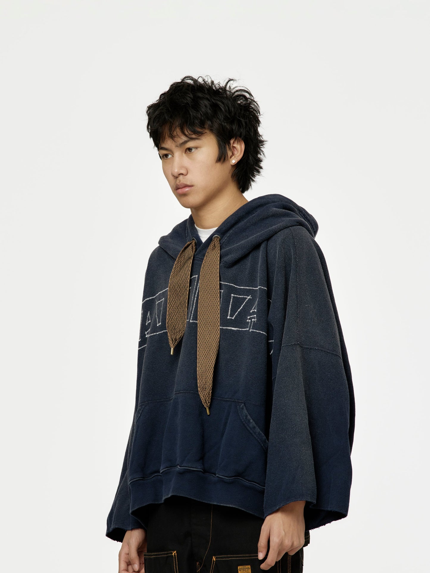 SWT Knit DEVIL Hoodie (Kapital Embroidery) (Navy)