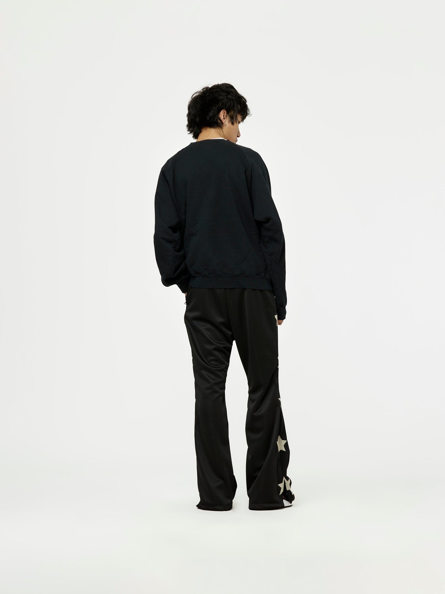 Smooth Jersey Stantman&woman Baggy Track Pants (Black)