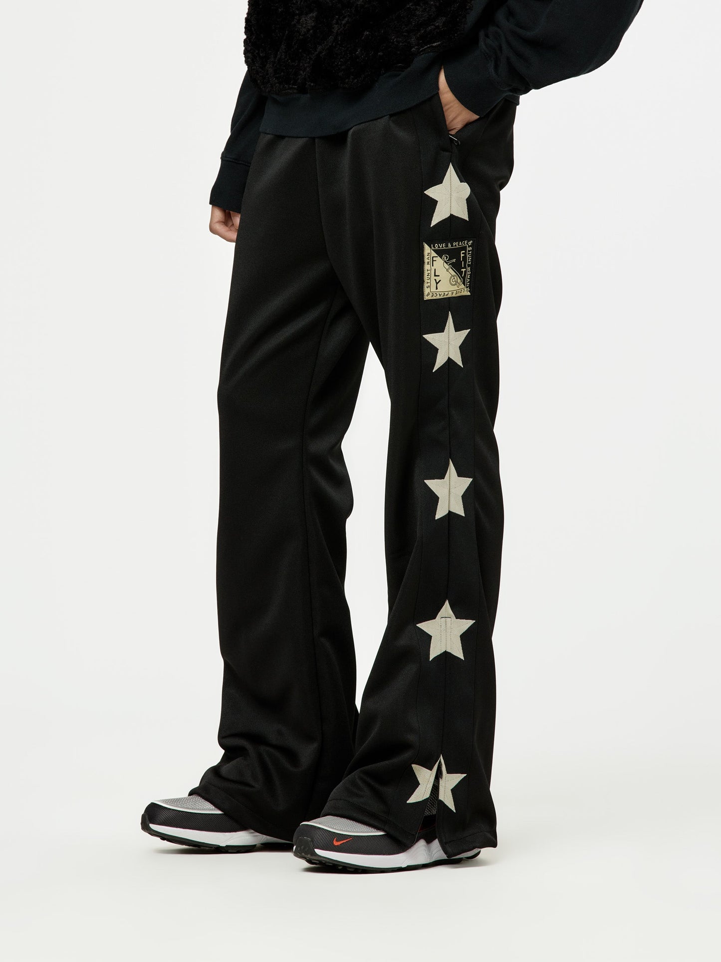 Smooth Jersey Stantman&woman Baggy Track Pants (Black)