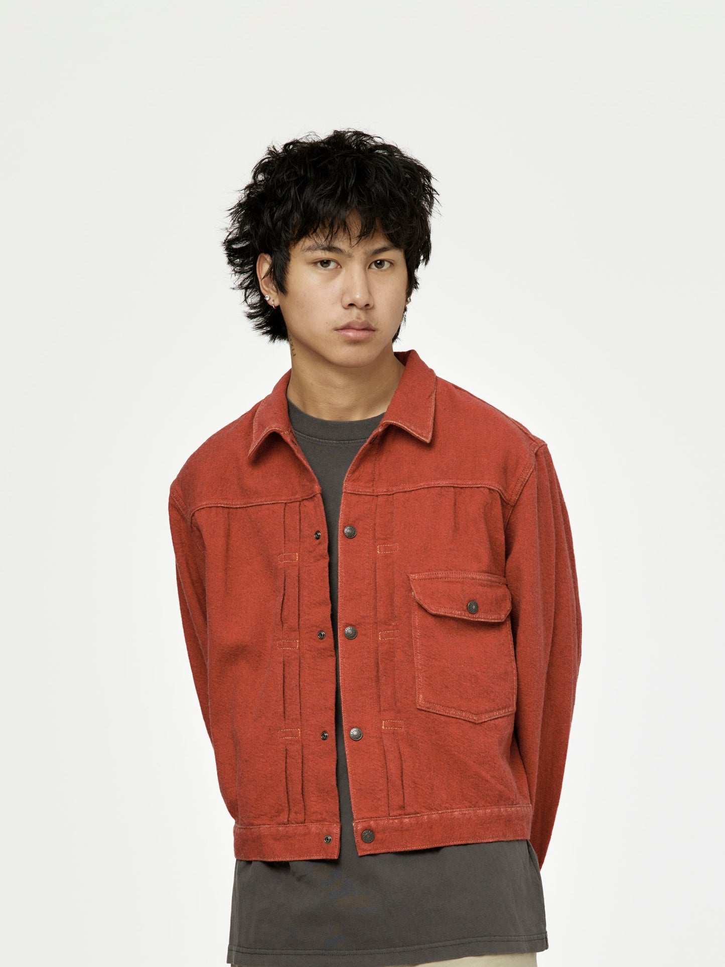 Twill Aging-Wool 1st JKT (Faded Red)
