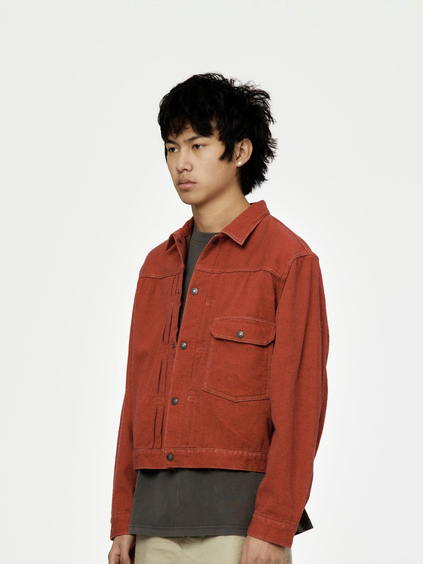 Twill Aging-Wool 1st JKT (Faded Red)