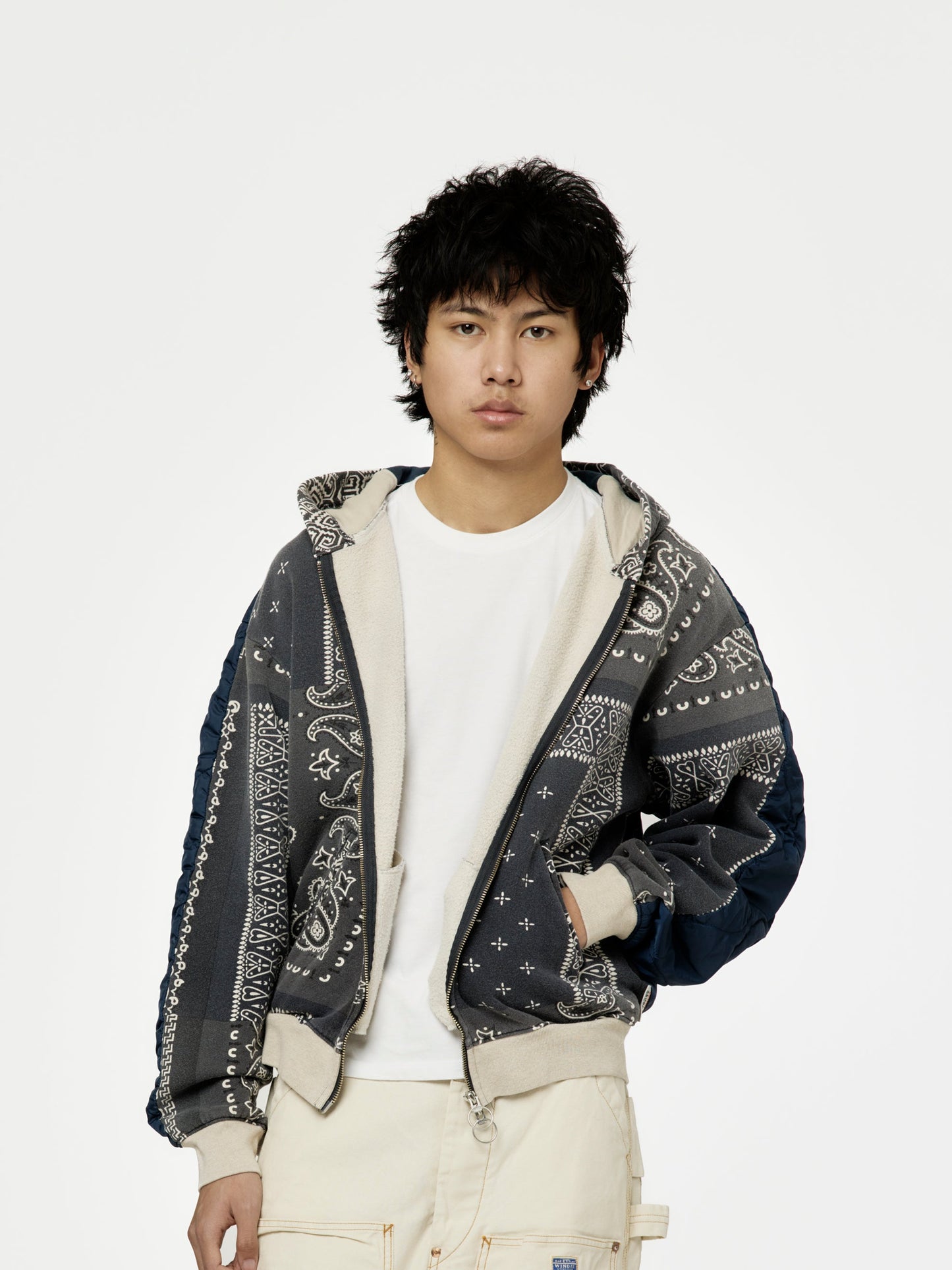 SWT Knit BANDANA BIVOUAC Hooded Blouson (Black)