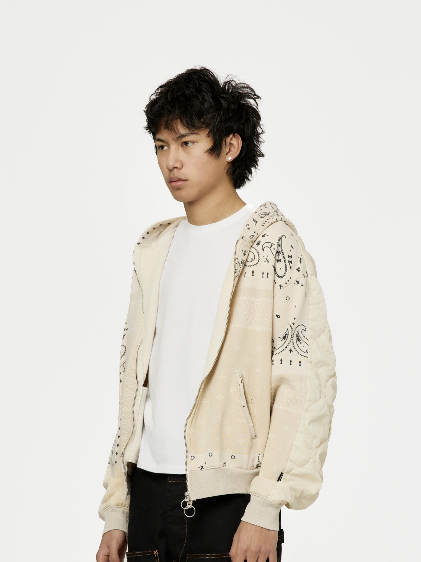 SWT Knit BANDANA BIVOUAC Hooded Blouson (Ecru)