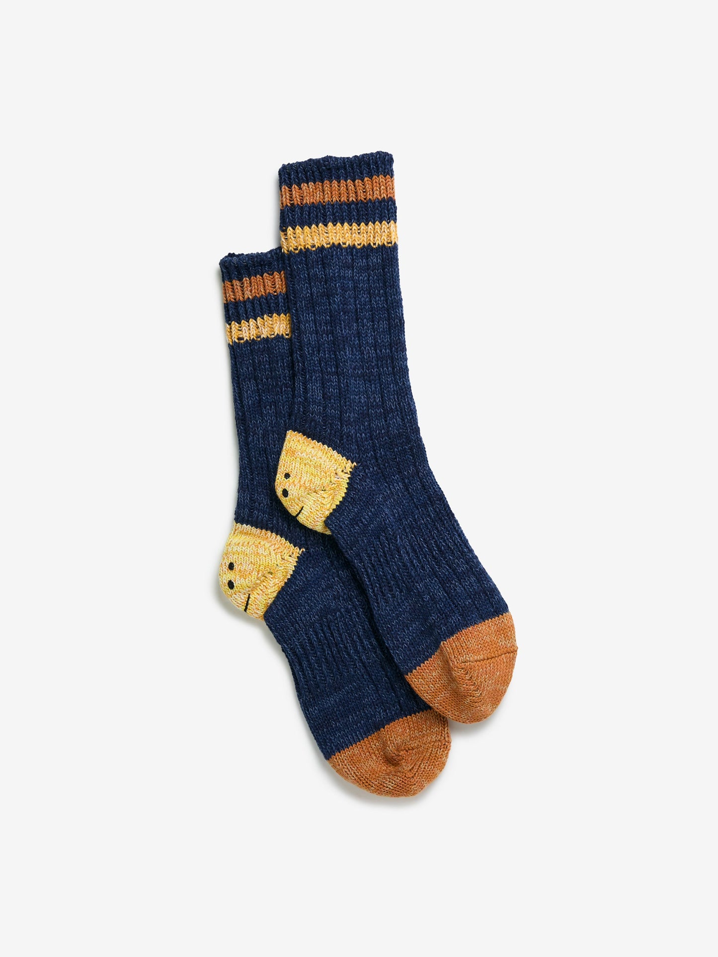 60 Yarns Grandrelle IVY RAINBOWY HAPPY Heel-Hold Socks (Navy)
