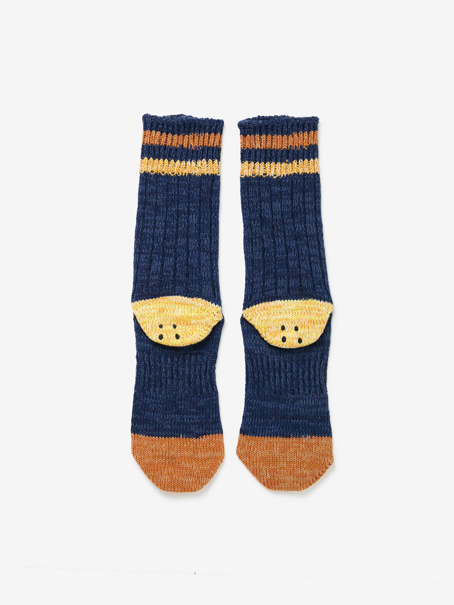 60 Yarns Grandrelle IVY RAINBOWY HAPPY Heel-Hold Socks (Navy)