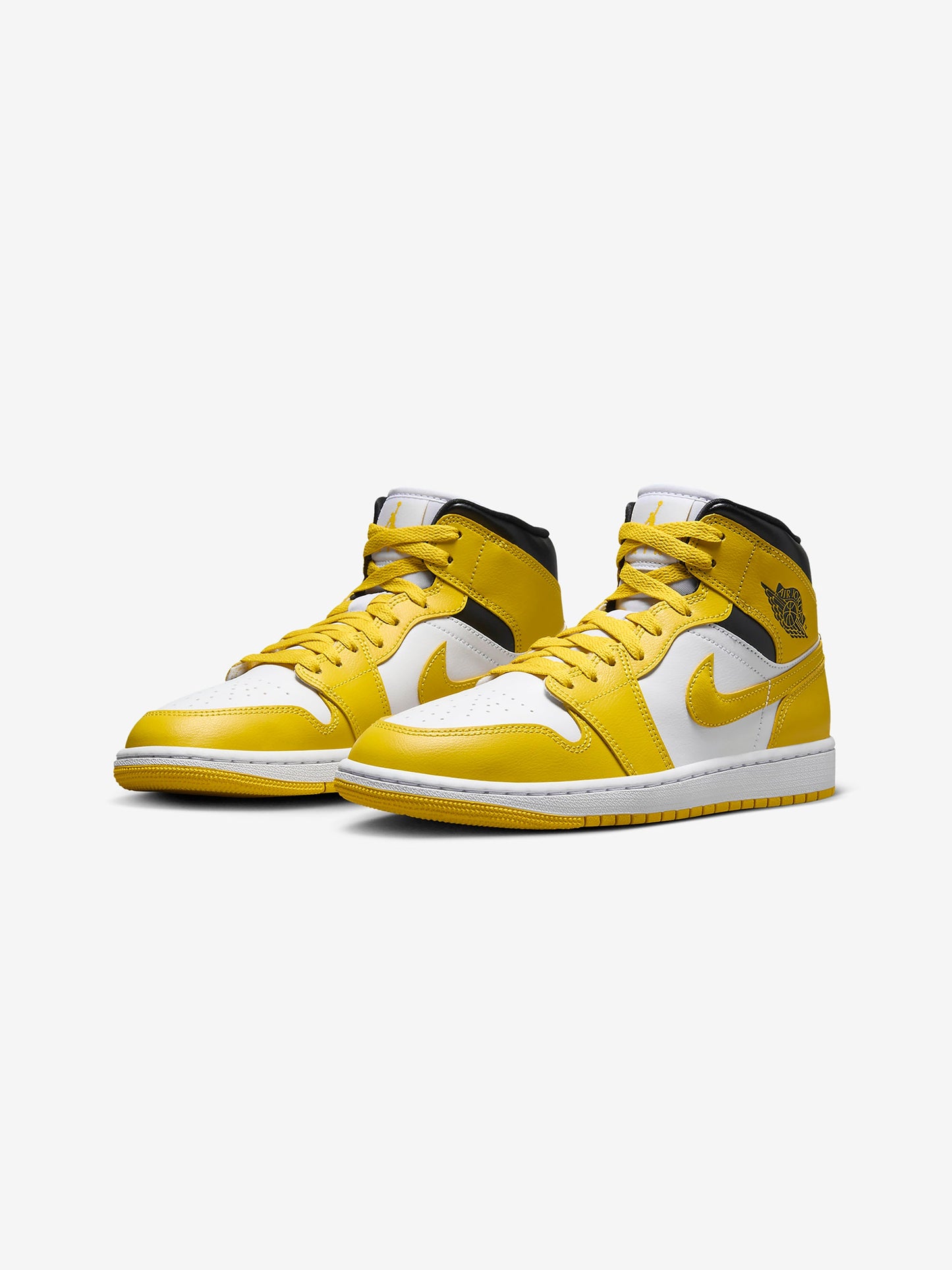 Women's Air Jordan 1 Mid (White/Vivid Sulfur/Black)