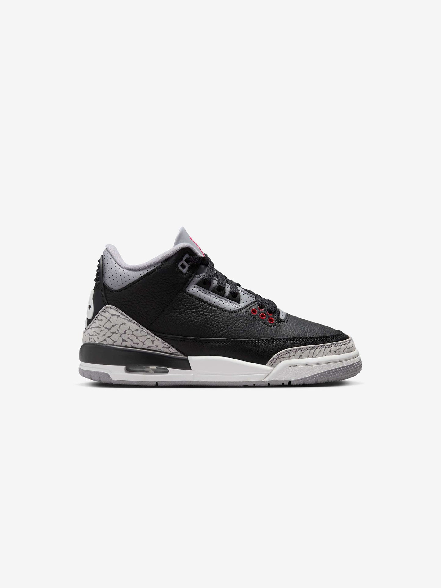 GS Air Jordan 3 Retro (BLACK/FIRE RED-CEMENT GREY-SUMMIT WHITE)