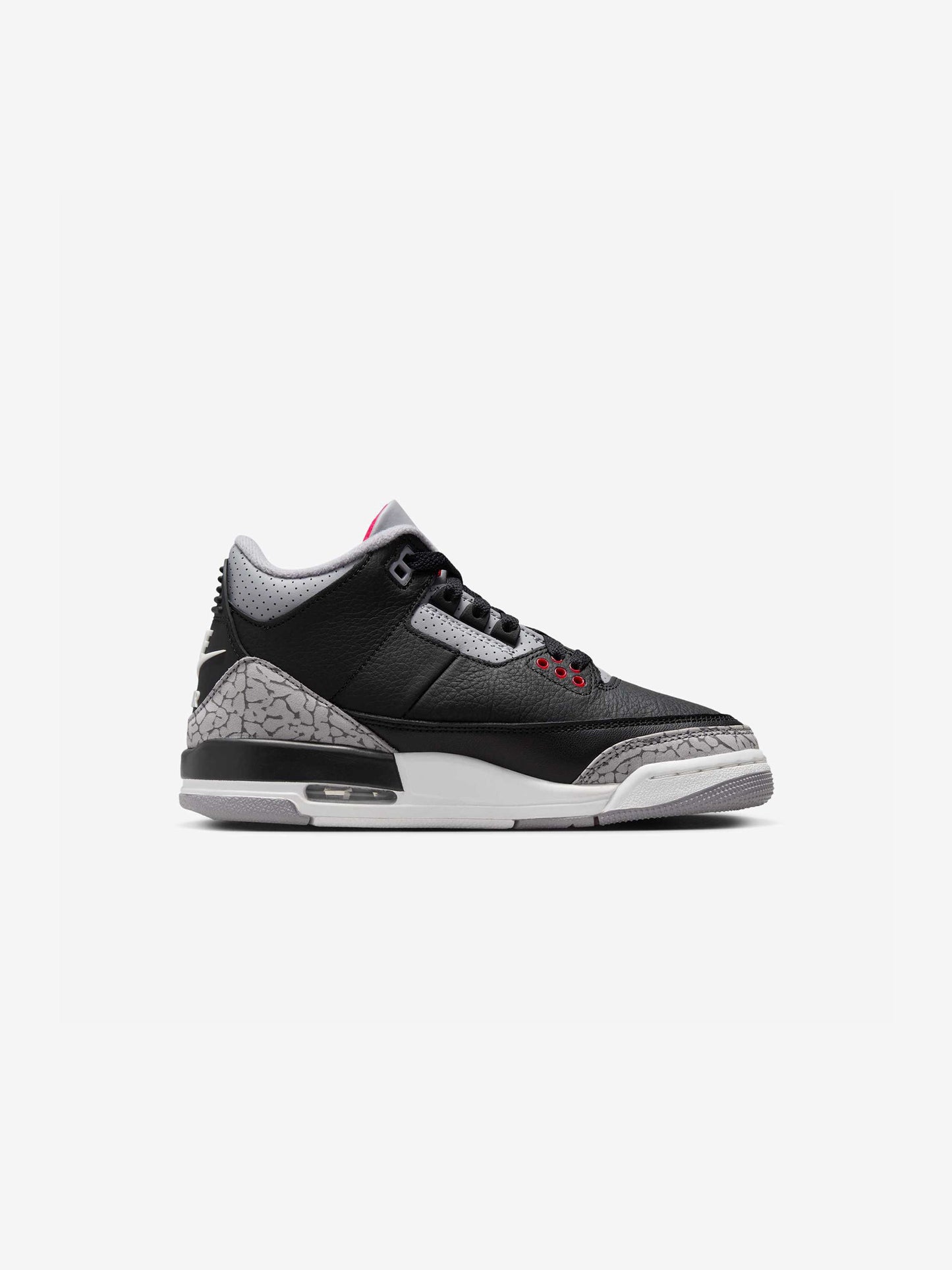 GS Air Jordan 3 Retro (BLACK/FIRE RED-CEMENT GREY-SUMMIT WHITE)