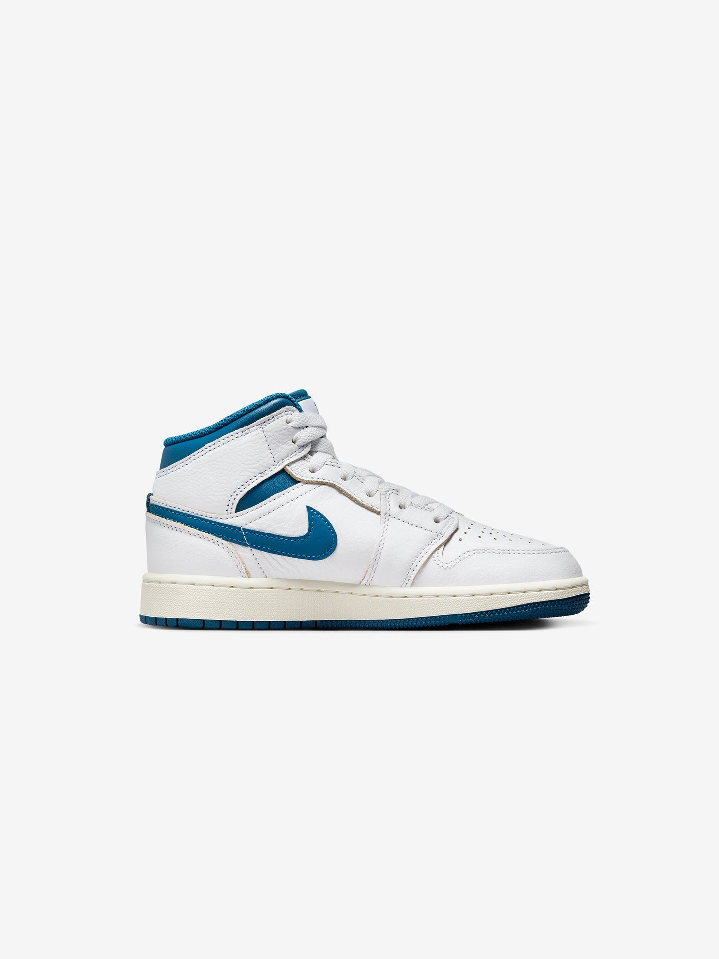 AIR JORDAN 1 MID SE (GS) (WHITE/INDUSTRIAL BLUE-SAIL)