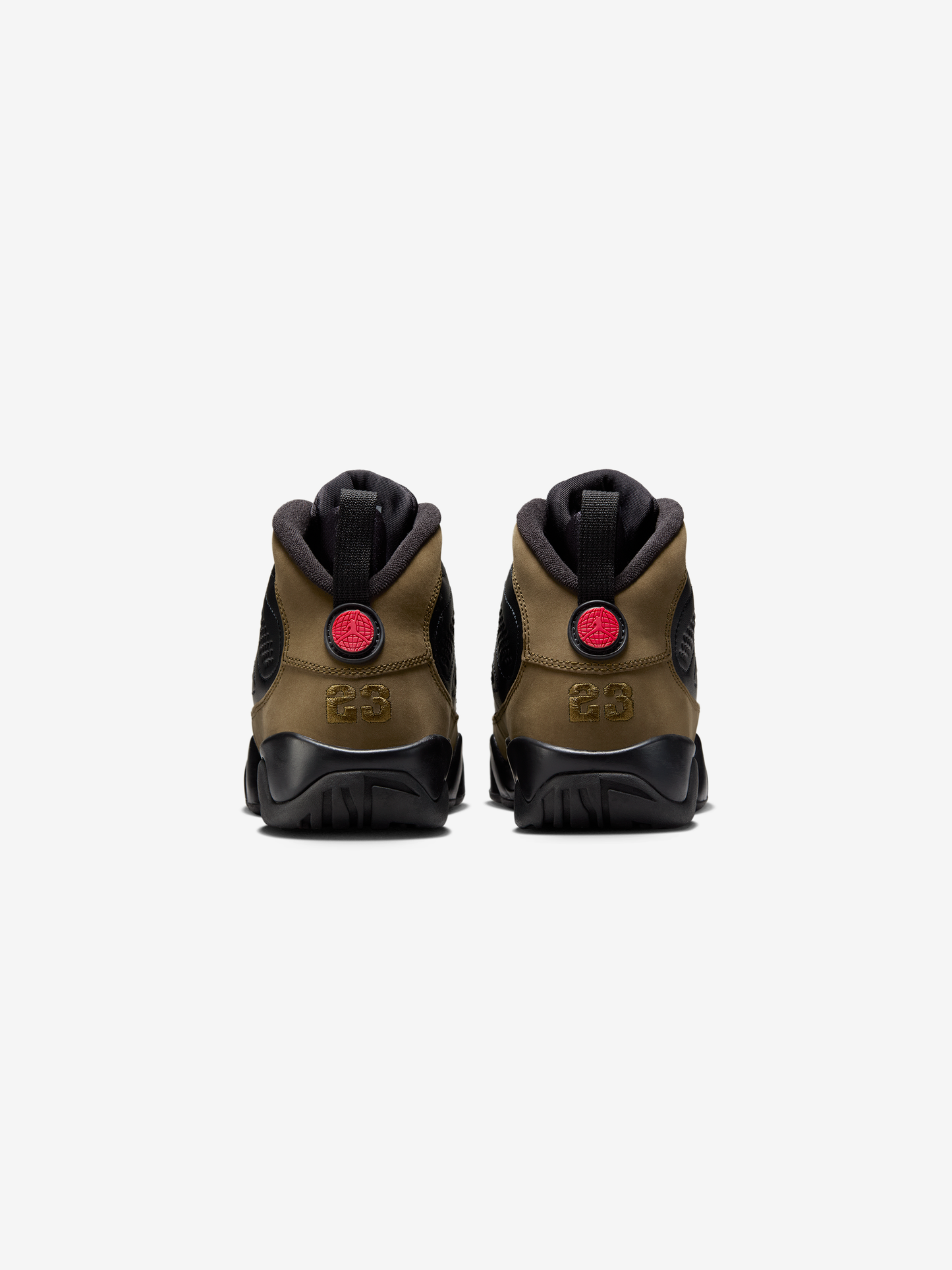 AIR JORDAN 9 RETRO (GS) (BLACK/TRUE RED-LIGHT OLIVE)