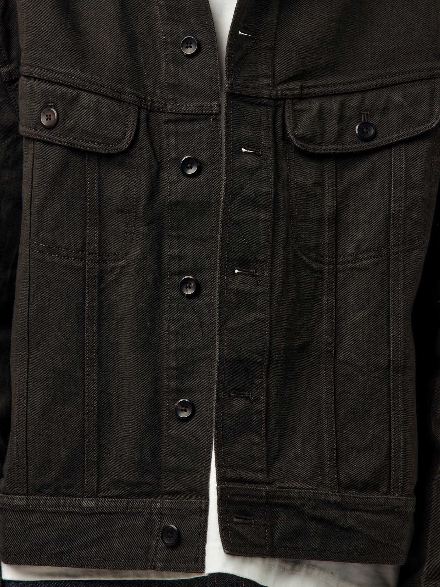 Sulphur Dyed Trucker Jacket (Washed Black)