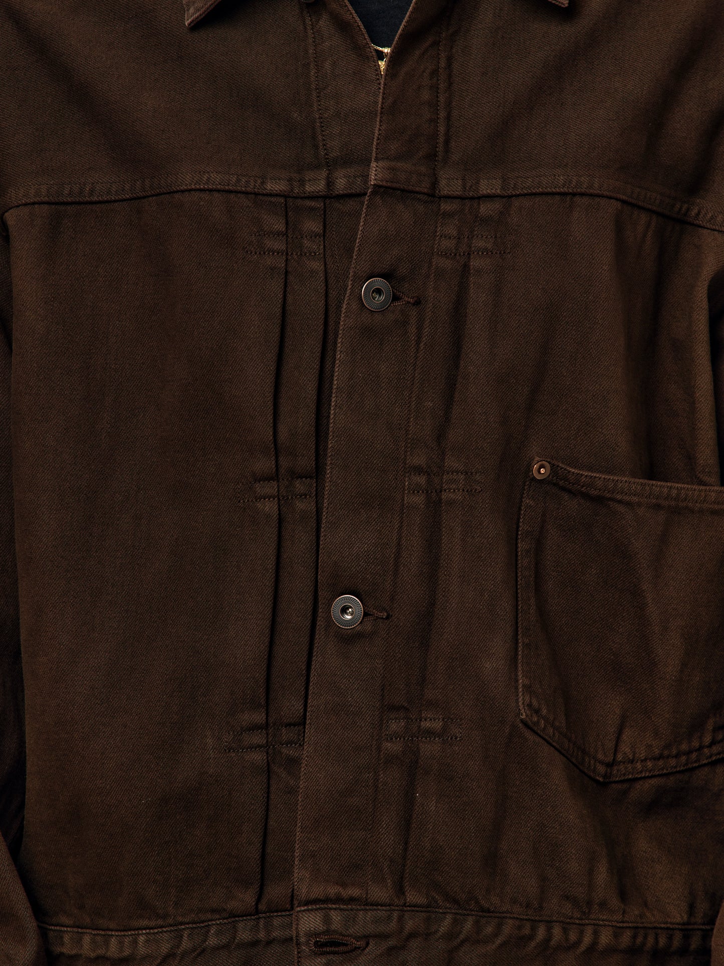 A.PRESSE 1st Type Denim Jacket (Brown) (SIS)