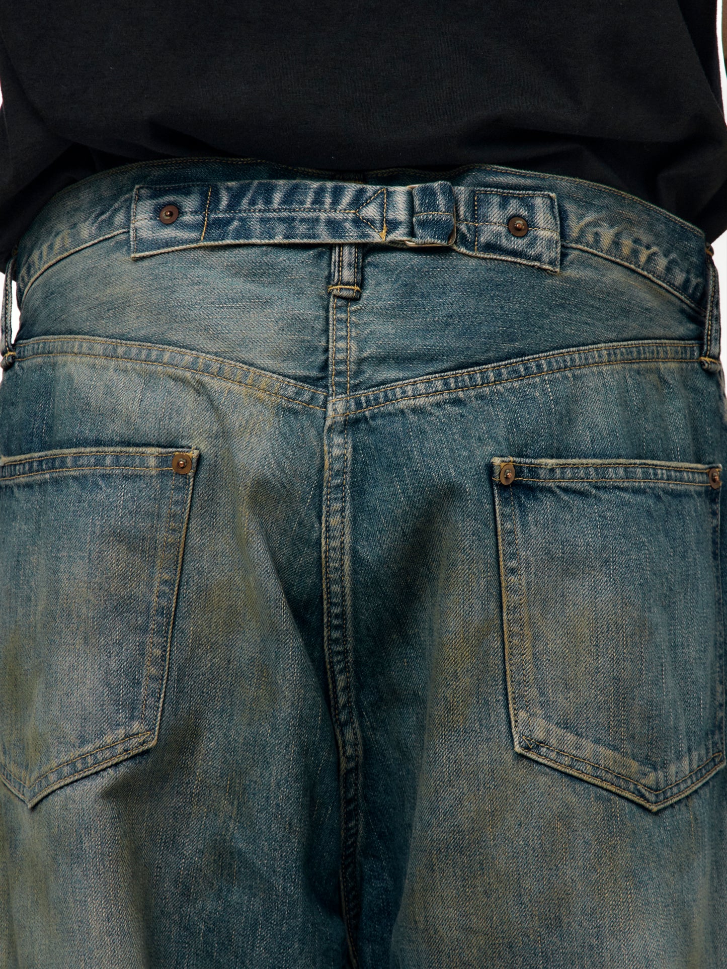 A.PRESSE No.37 Washed Wide Denim Pants (Indigo) (SIS)