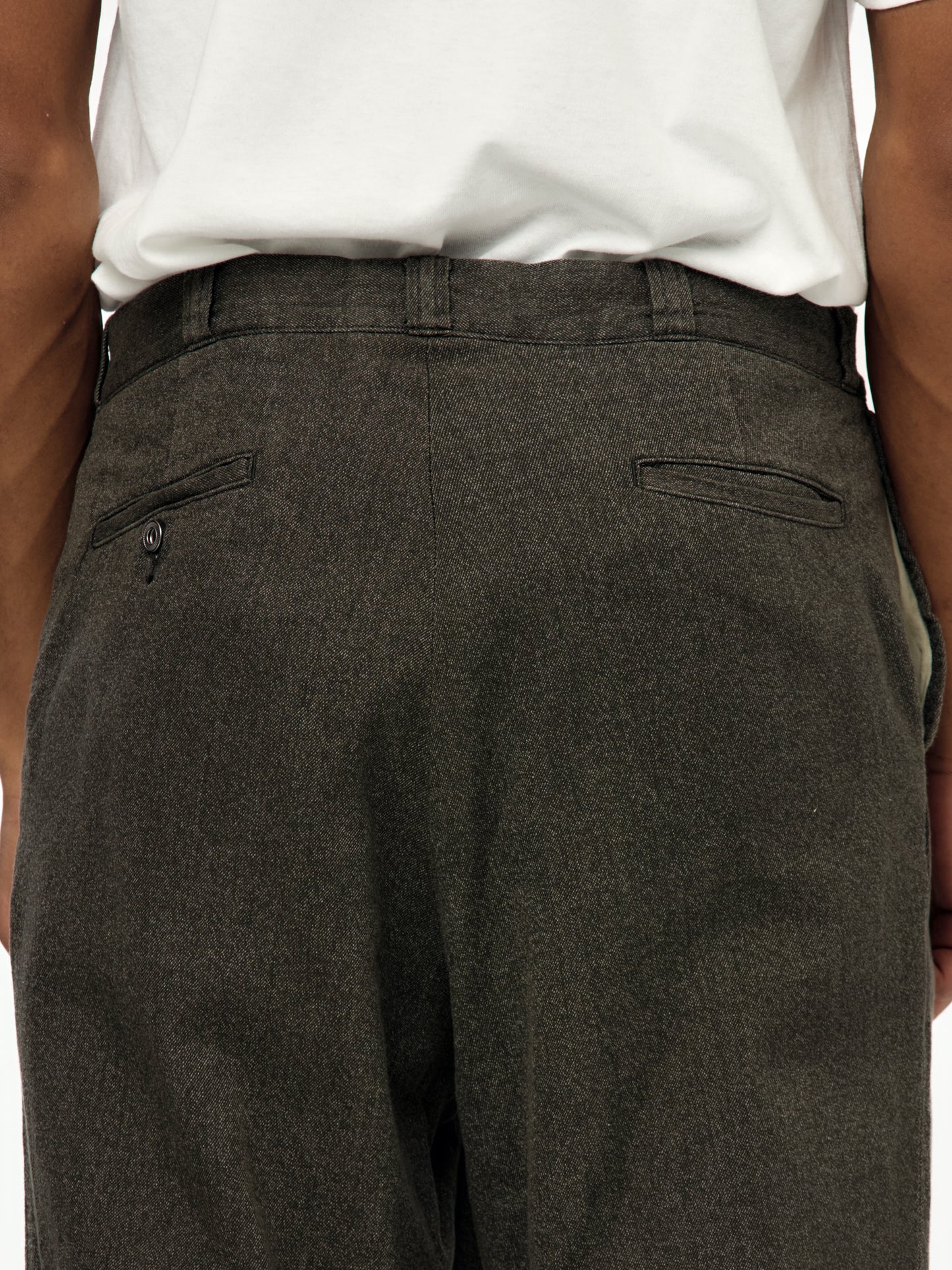 A.PRESSE Vintage Black Chambray Work Pants (Gray) (Sis)