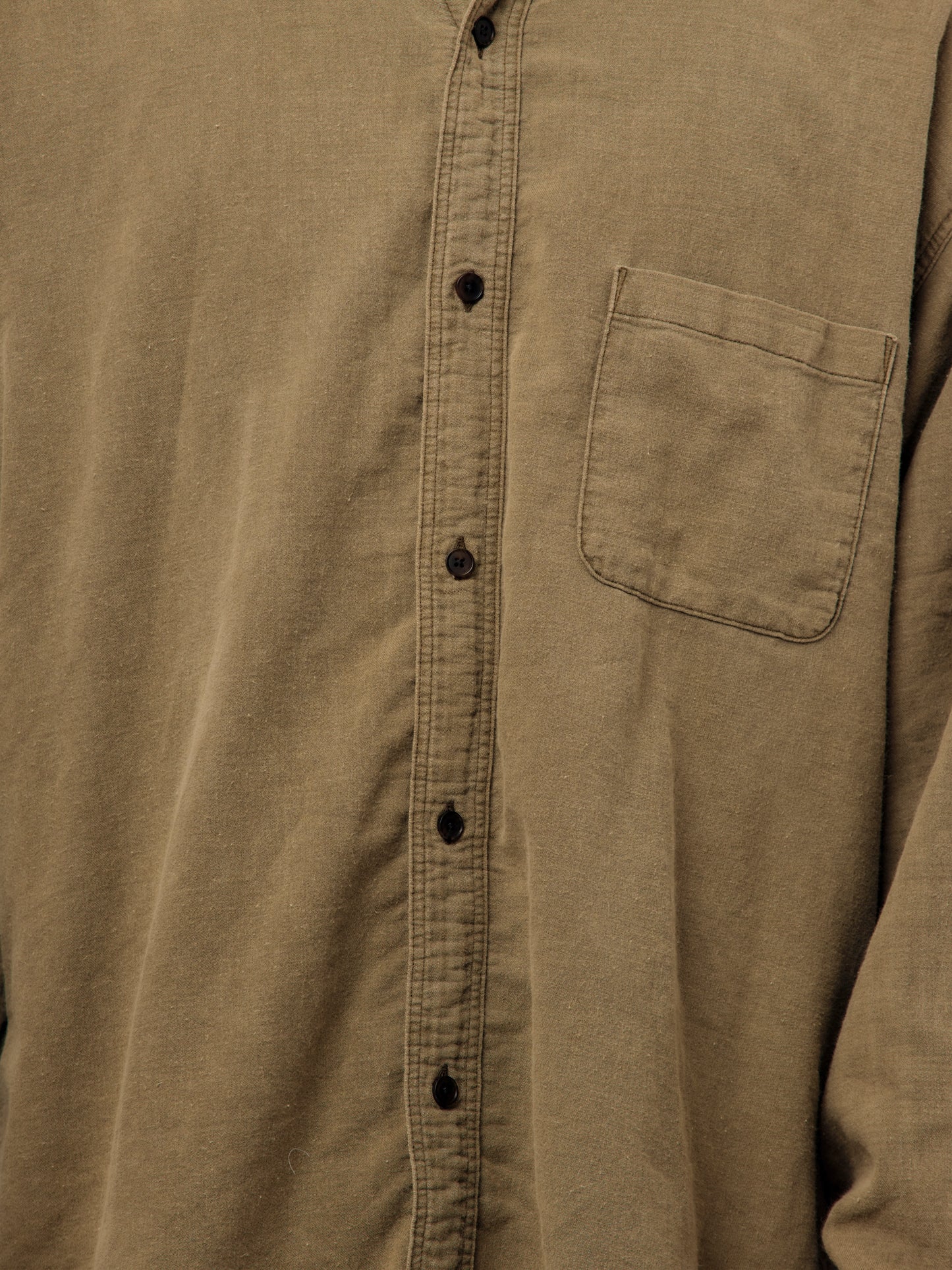 A.PRESSE Vintage Cotton Moleskin Shirt (Khaki)