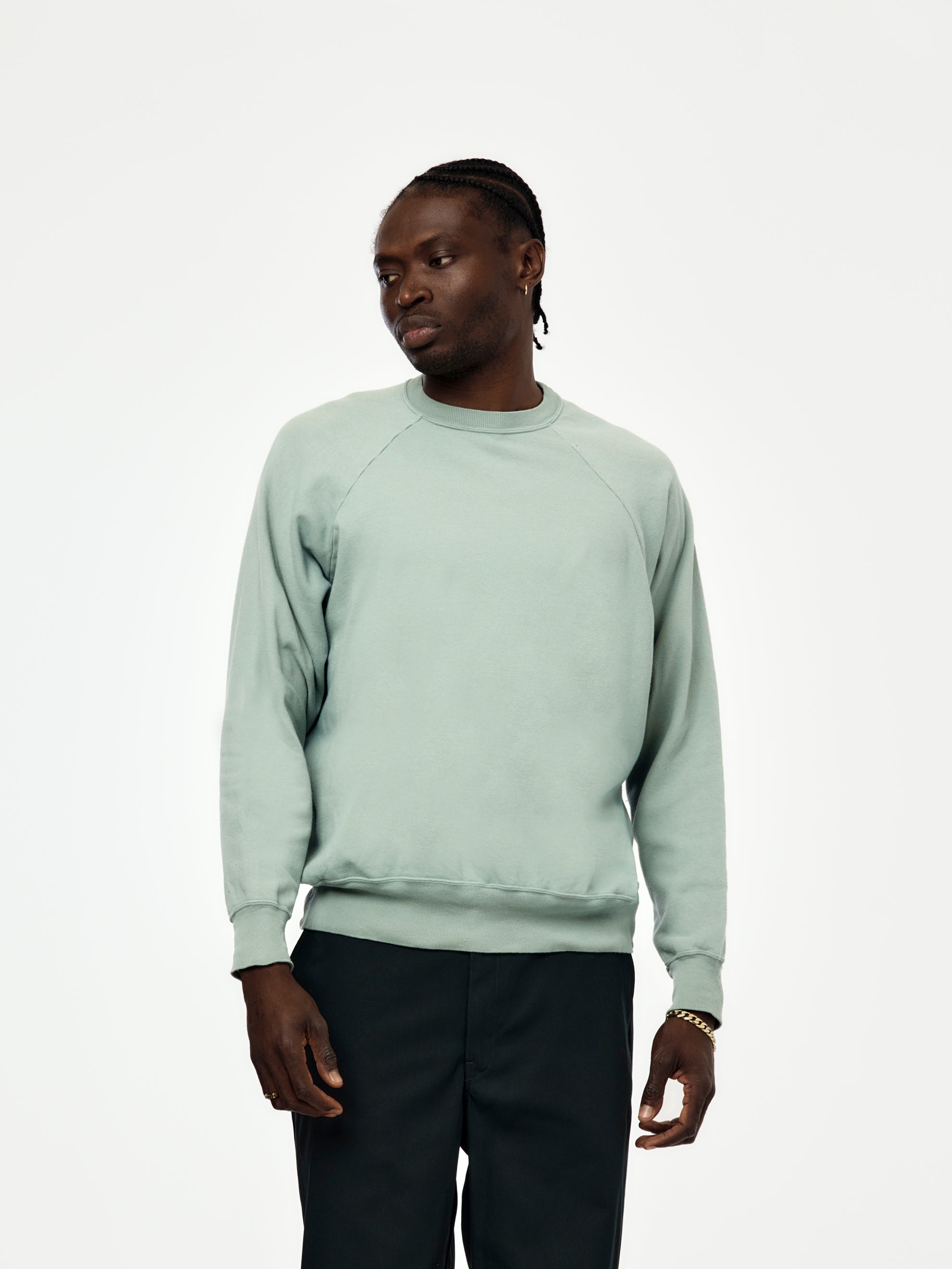 トップス A.PRESSE S/S Vintage Sweatshirt GREEN A.PRESSE A.PRESSE Vintage Light Weight Sweatshirt | Union LA