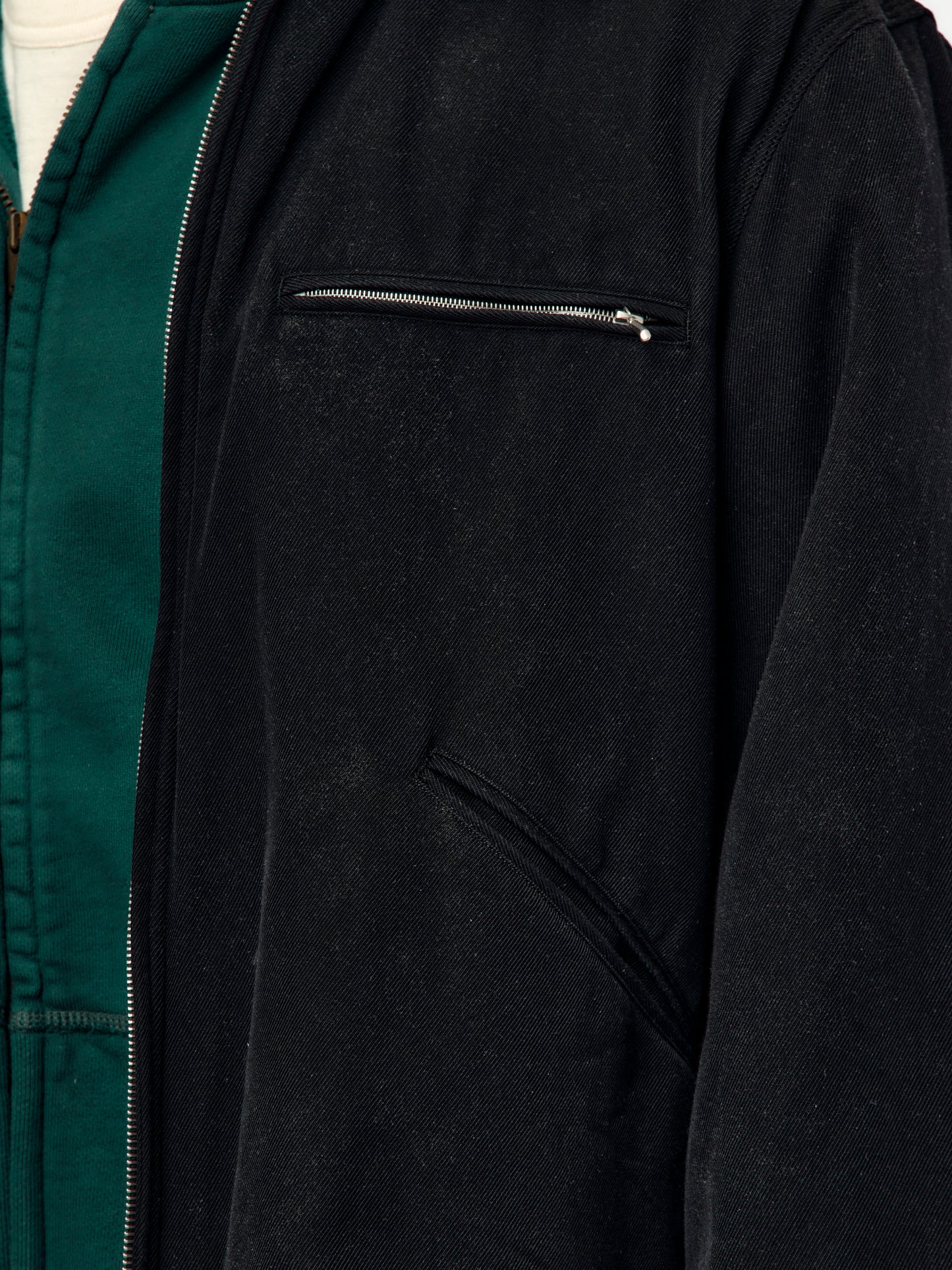 A.PRESSE Vintage Silk Cotton Detroit Jacket (Sis) (Black)