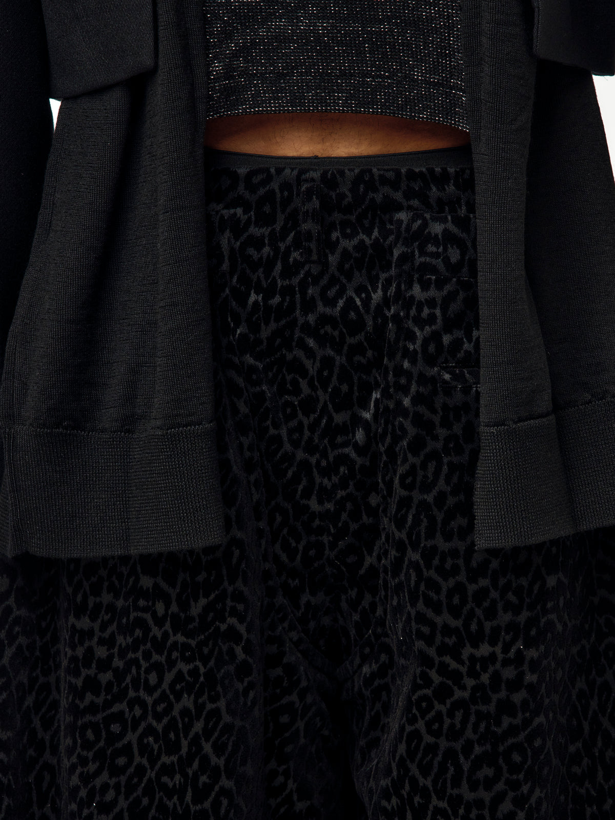 Comme des Garcons Homme Plus Leopard Print Shorts PR-P031-051 (Black)