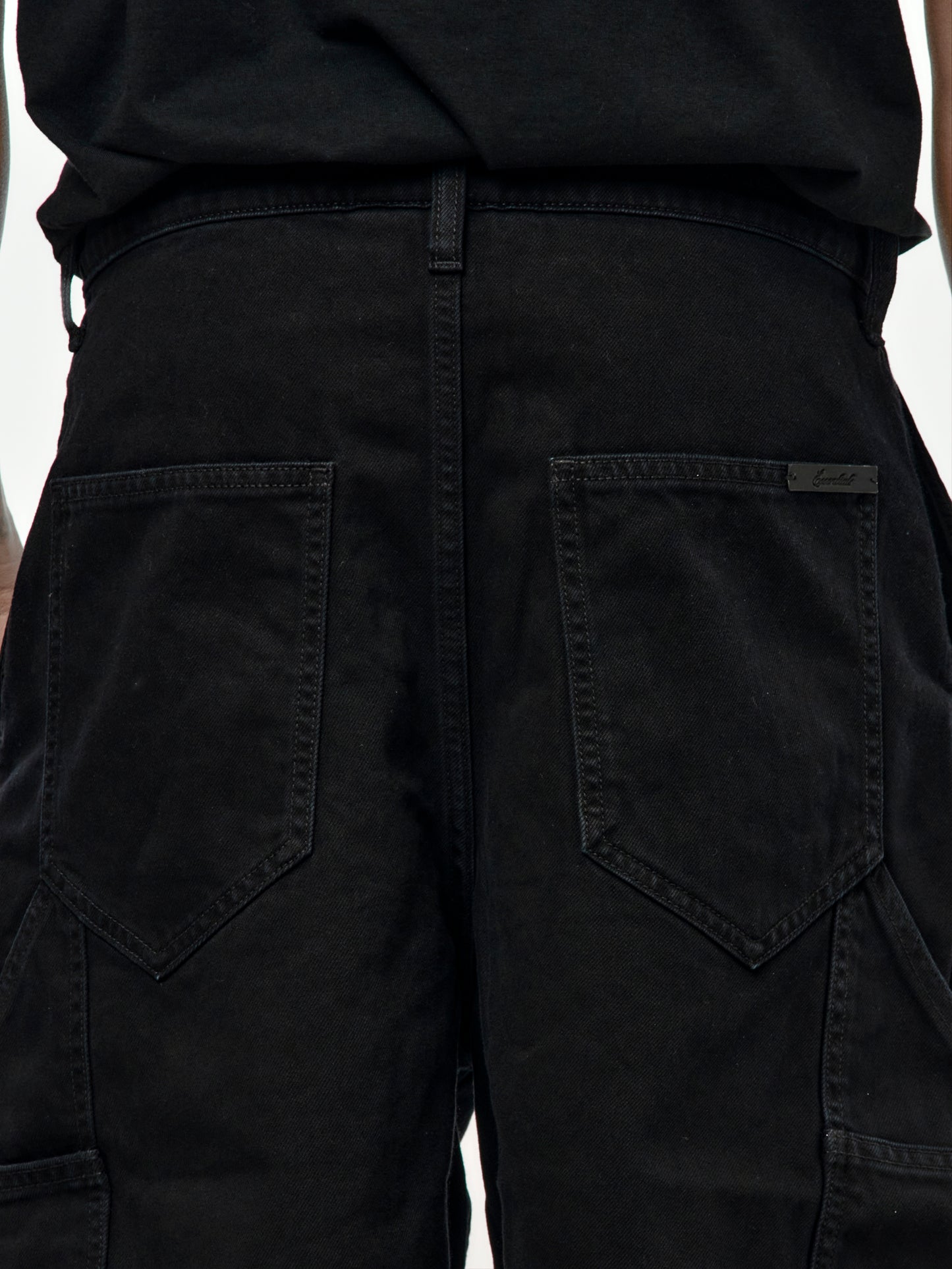RAW CUT 5-POCKET SHORT (OVERDYED BLACK)