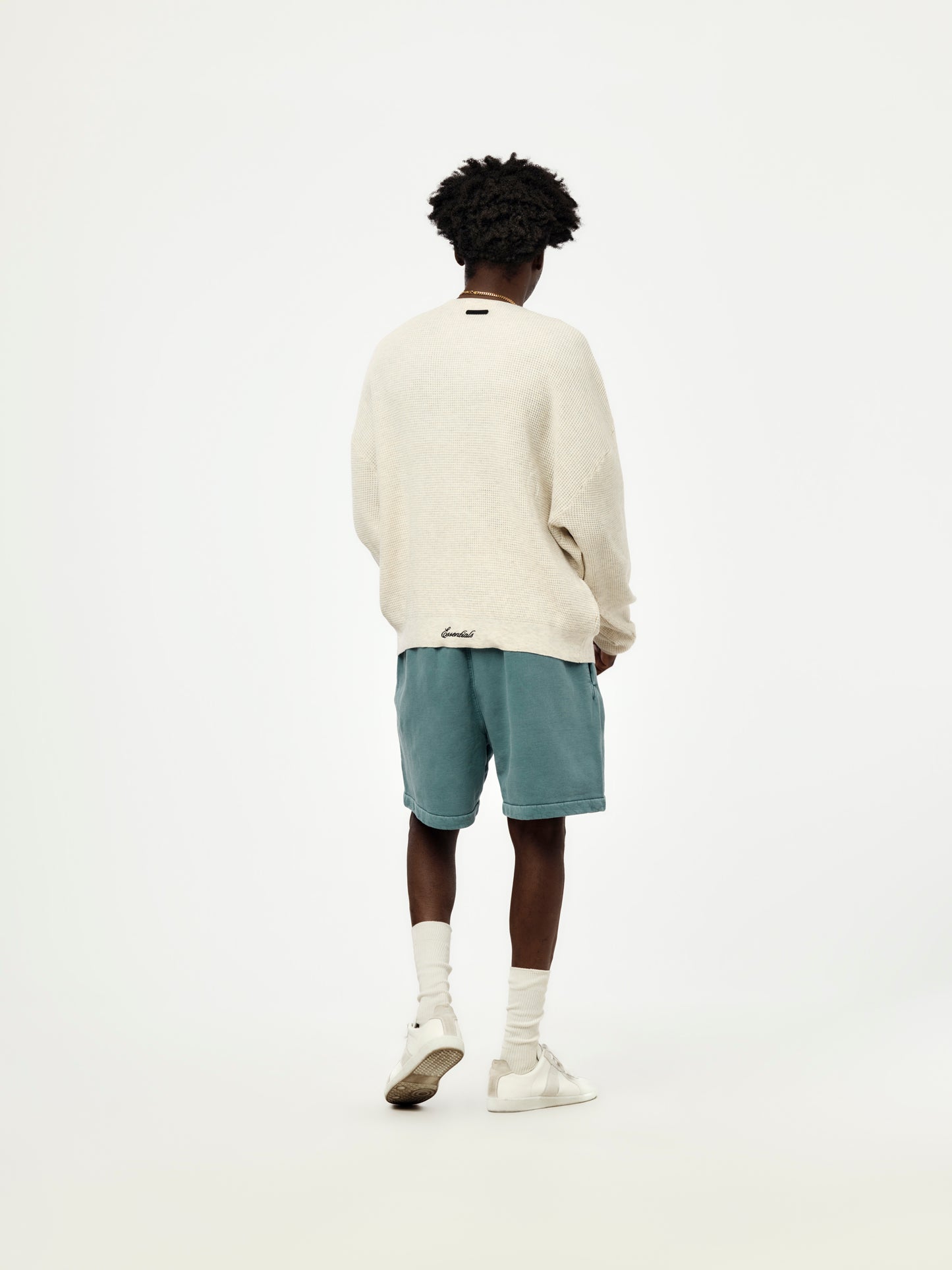 SIGNATURE WAFFLE 90'S CREWNECK SWEATER (OATMEAL HEATHER)