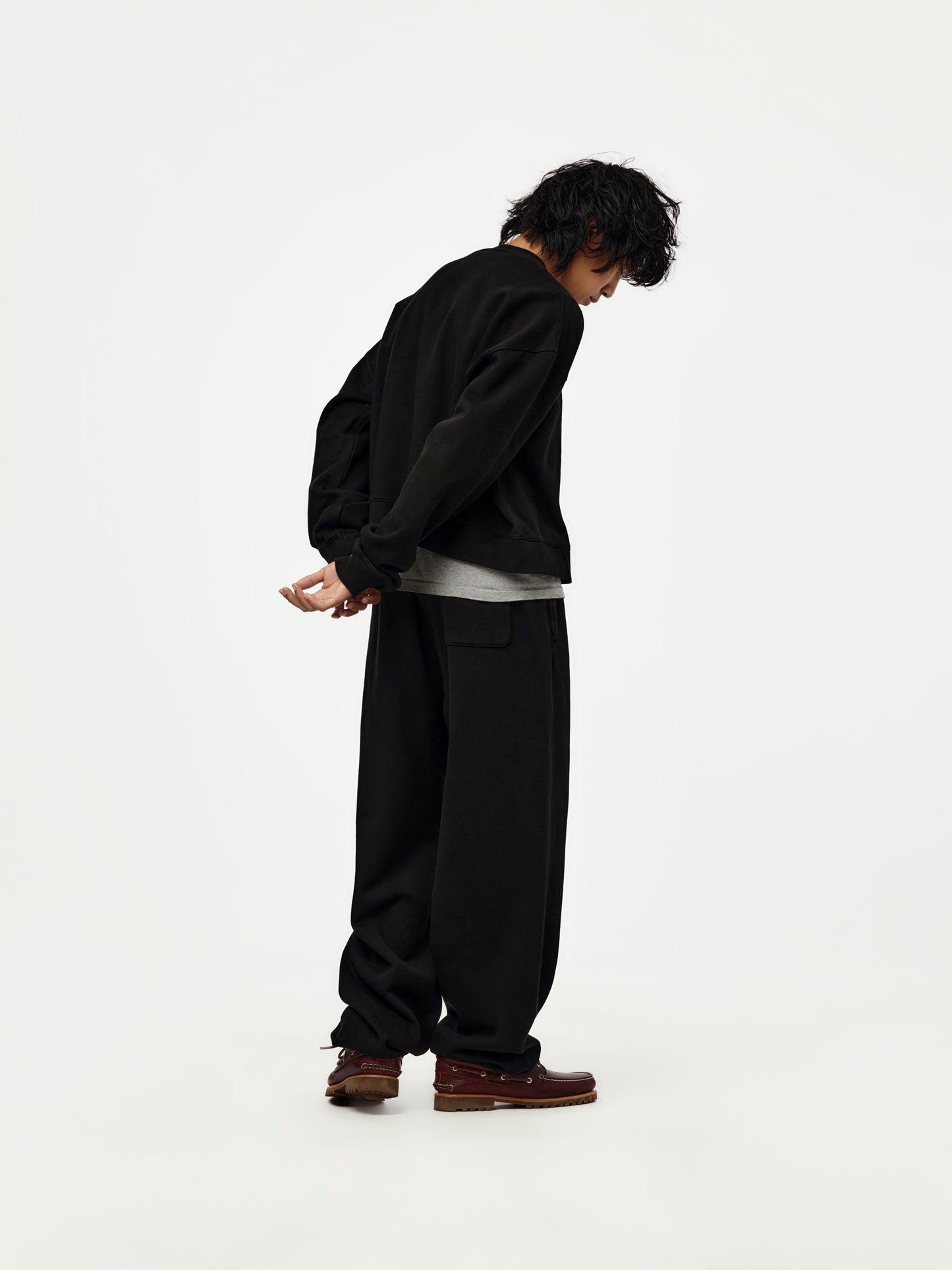 straight leg sweatpants (black)