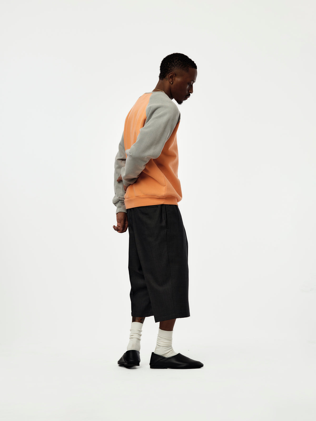 2-Tone Raglan Crewneck (Orange)