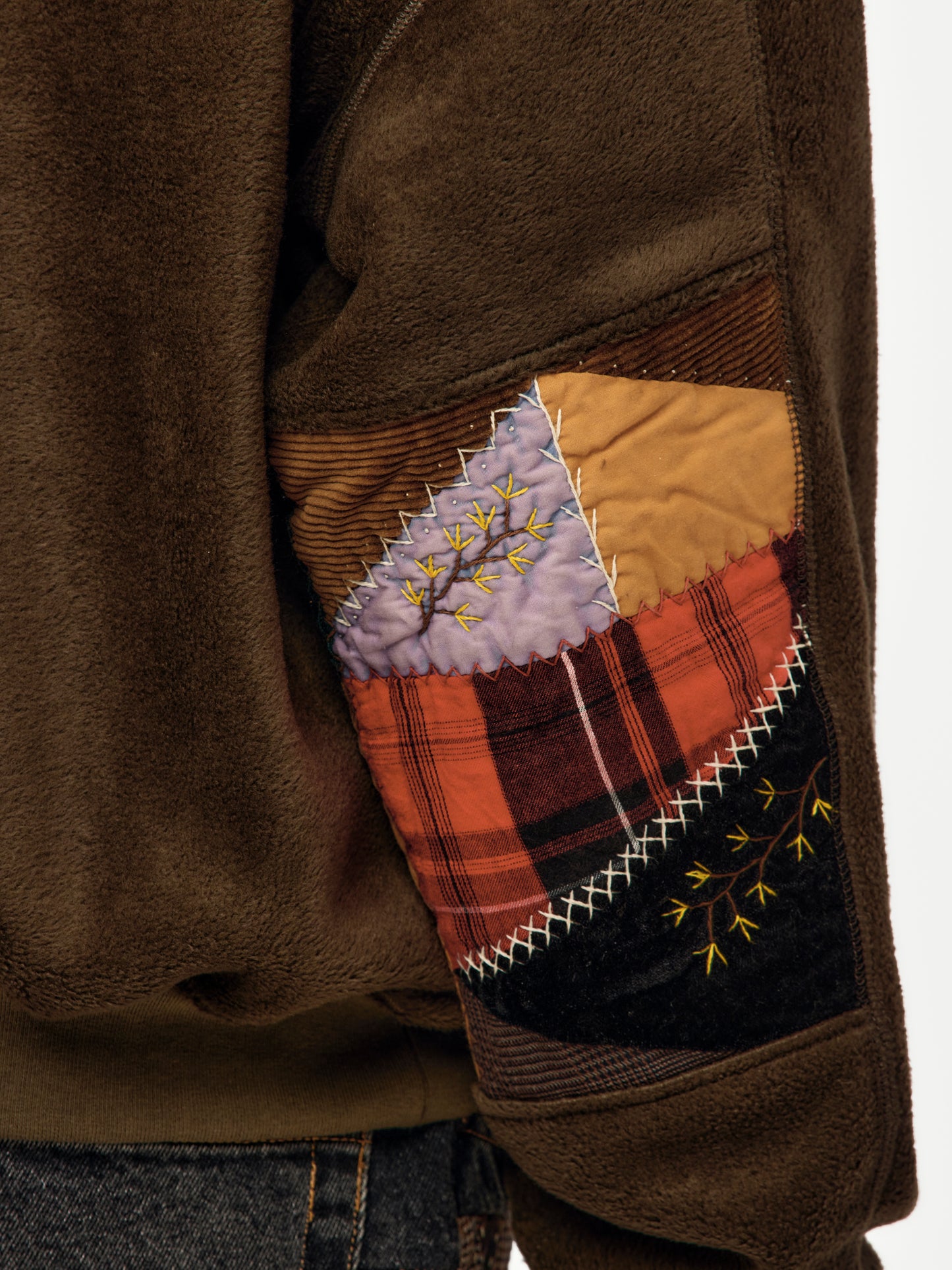 Quilt Fleece Pullover (KHAKI)