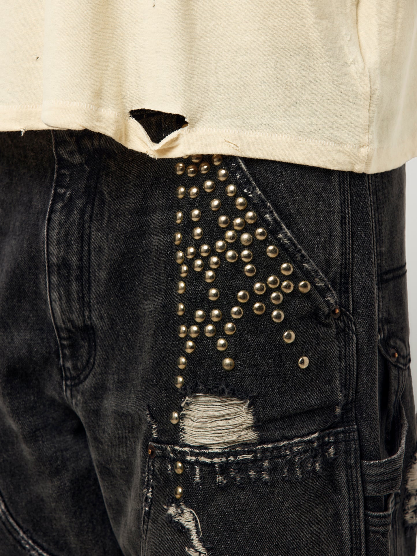 Busted DBL Knee Jean (Black)