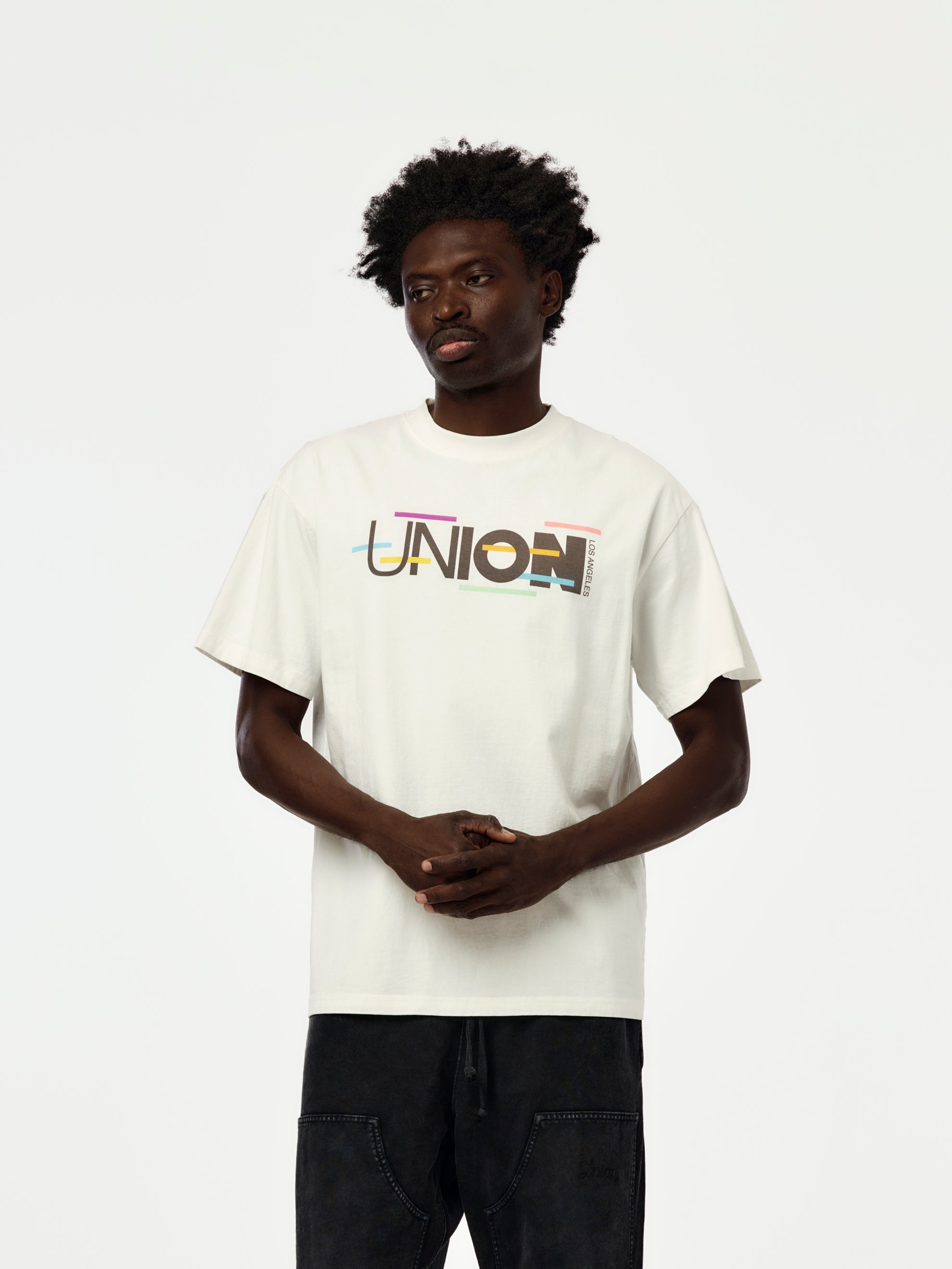 Union Los Angeles PRINTER TEE (BLANC WHITE) - UNION LOS ANGELES
