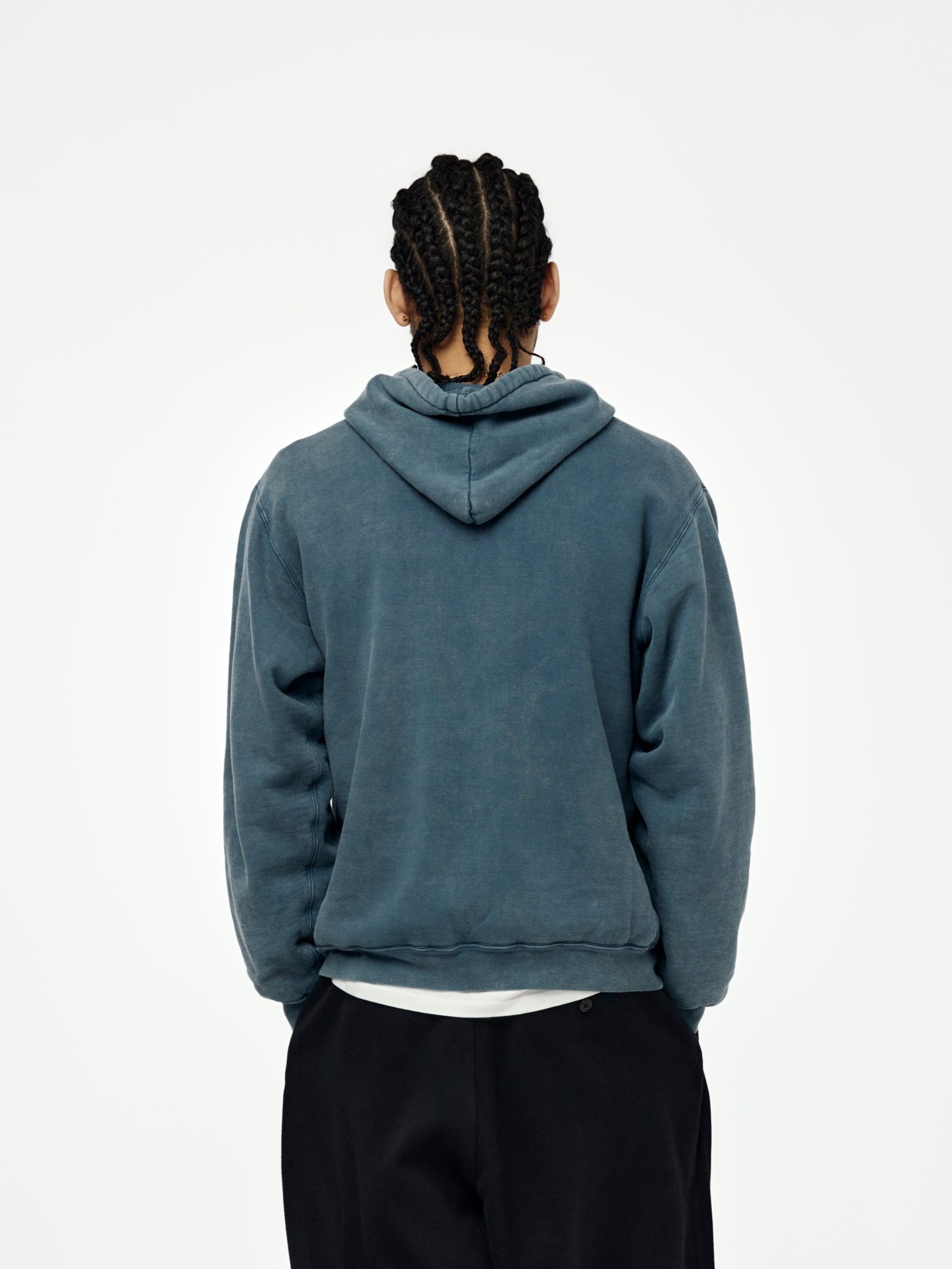 A.PRESSE Vintage Attached Hood Sweat Parka (BLUE) SIS - UNION LOS