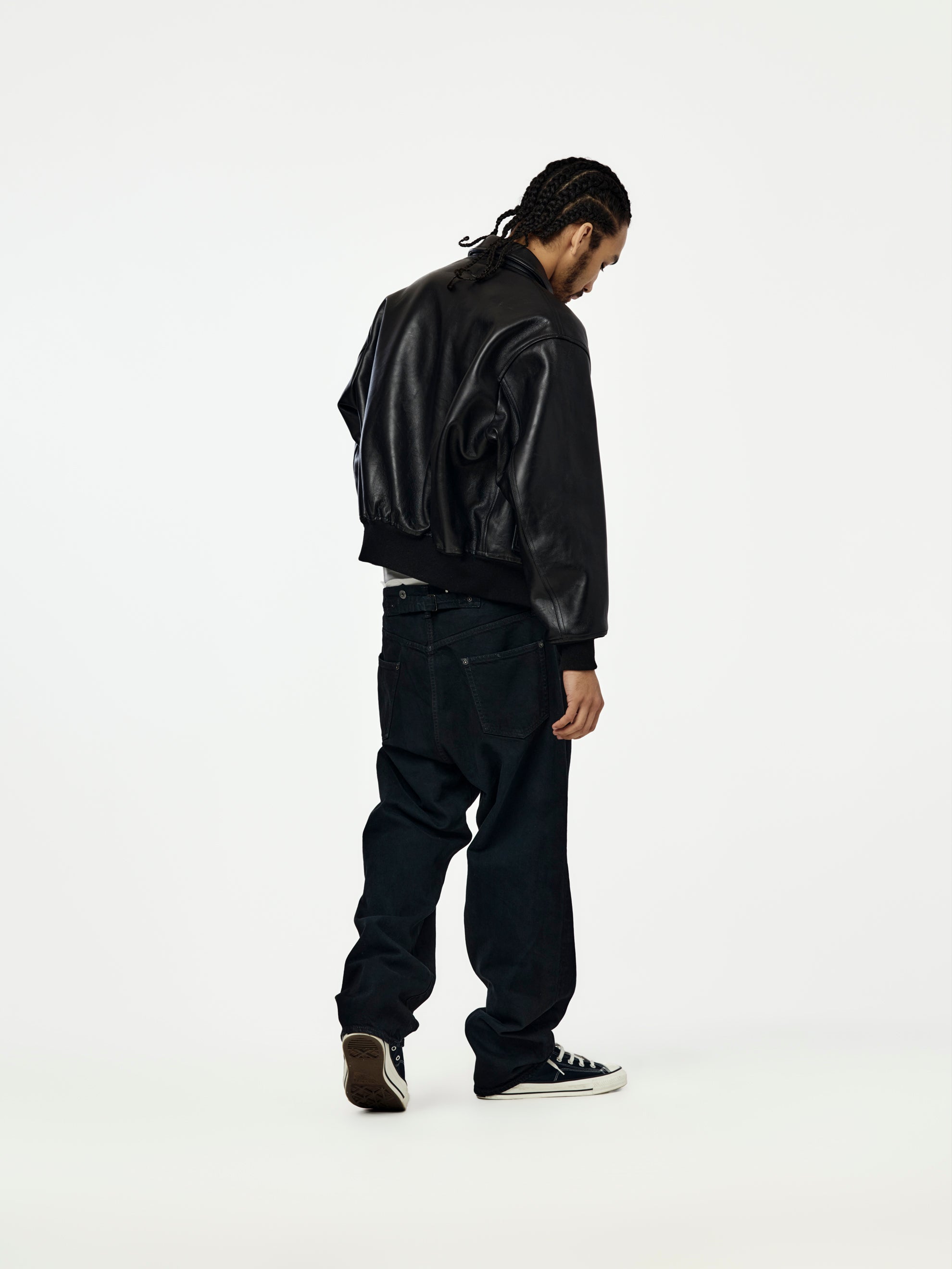 A.PRESSE Leather CWU-45 Flight Jacket (BLACK) - UNION LOS ANGELES