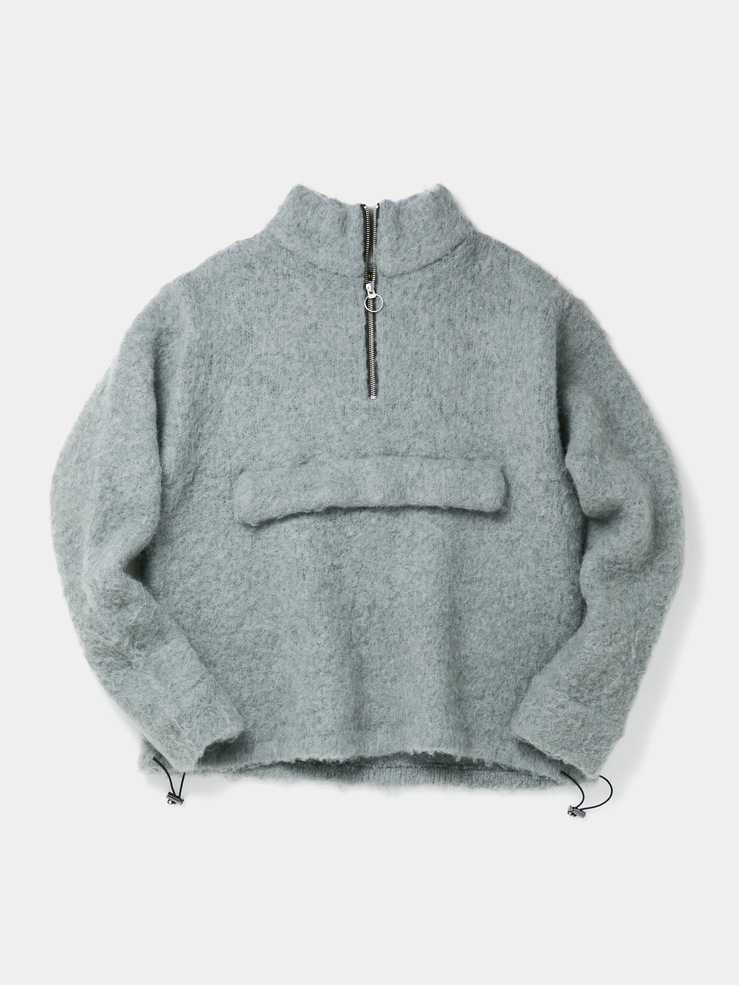 Mohair Half-Zip Anorak (Grey)