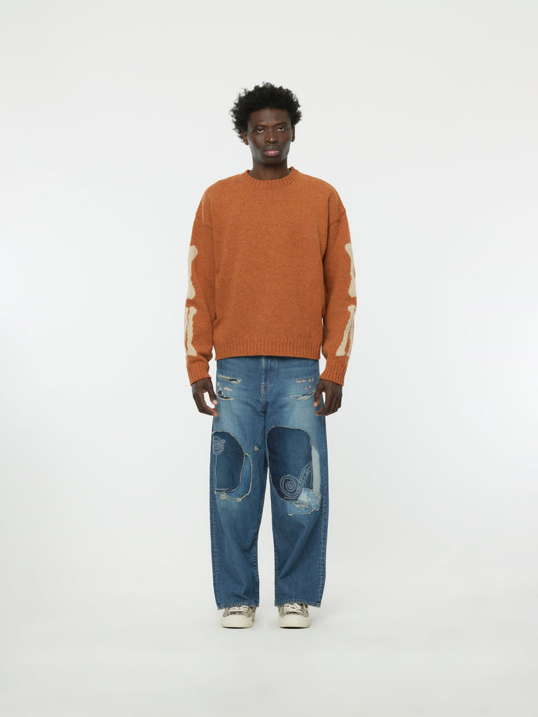 Wool Bone Crew Sweater (Orange)30627335929933