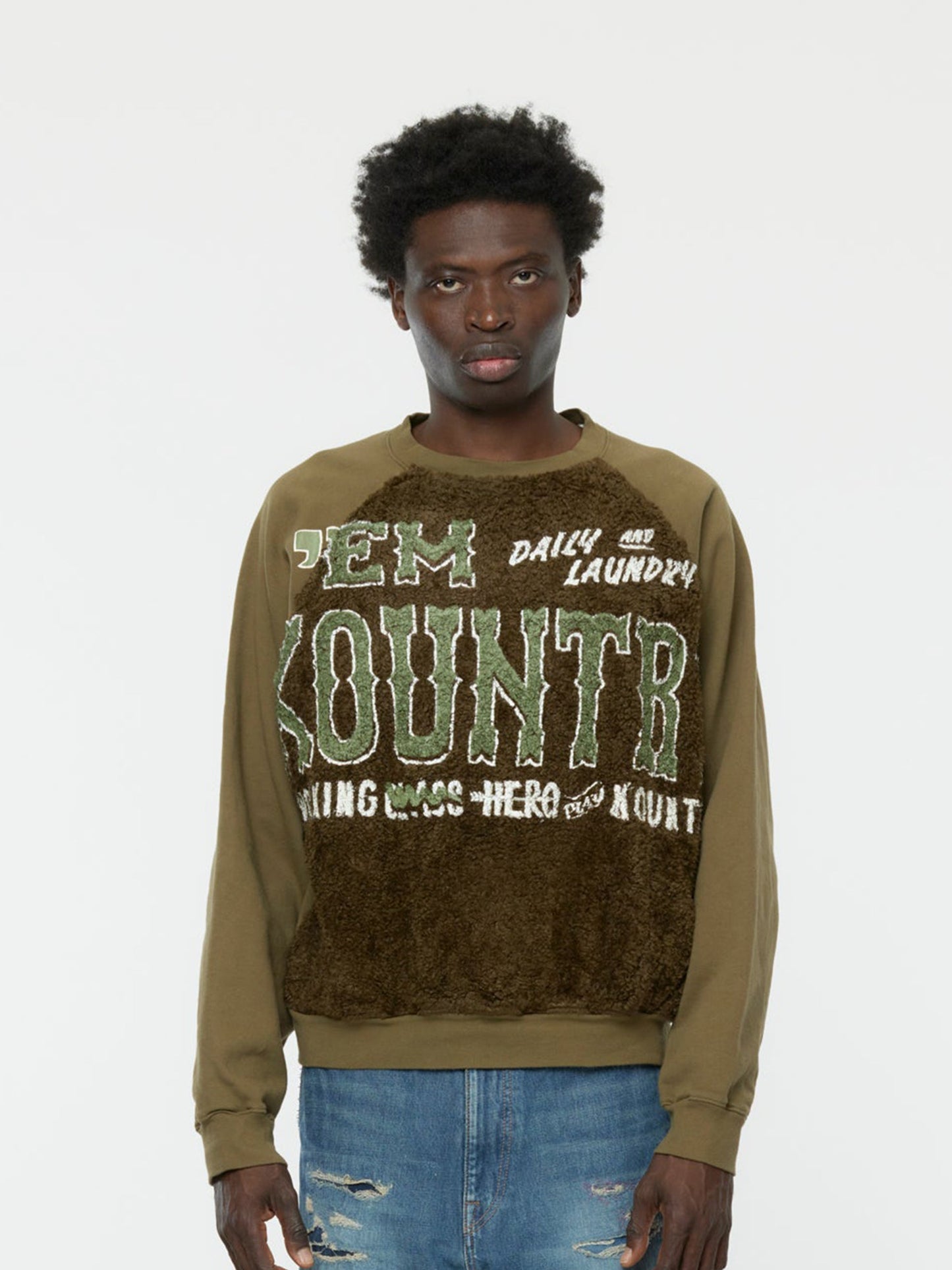 Em Kountry Grizzly Sweater (Khaki)