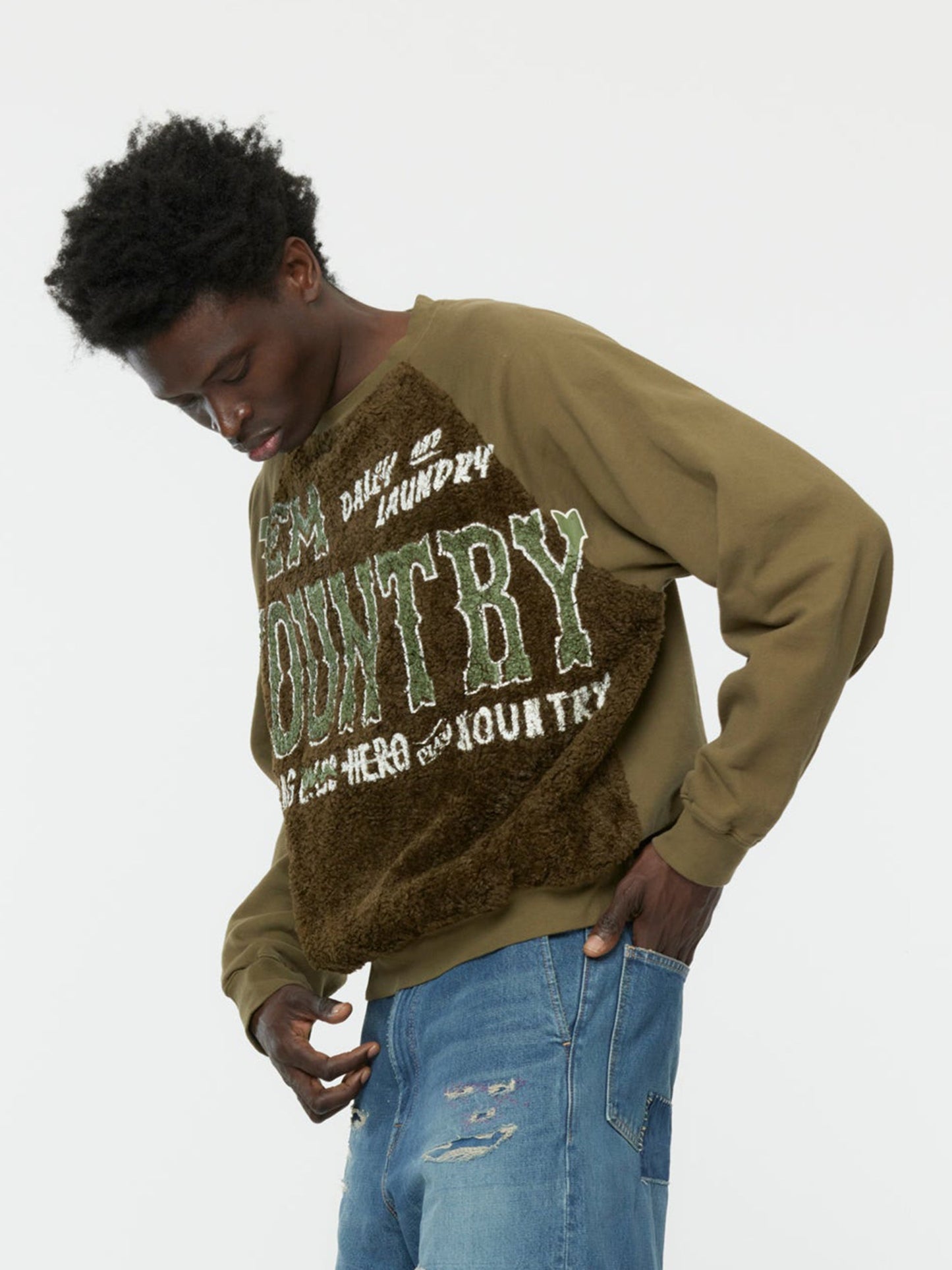 Em Kountry Grizzly Sweater (Khaki)